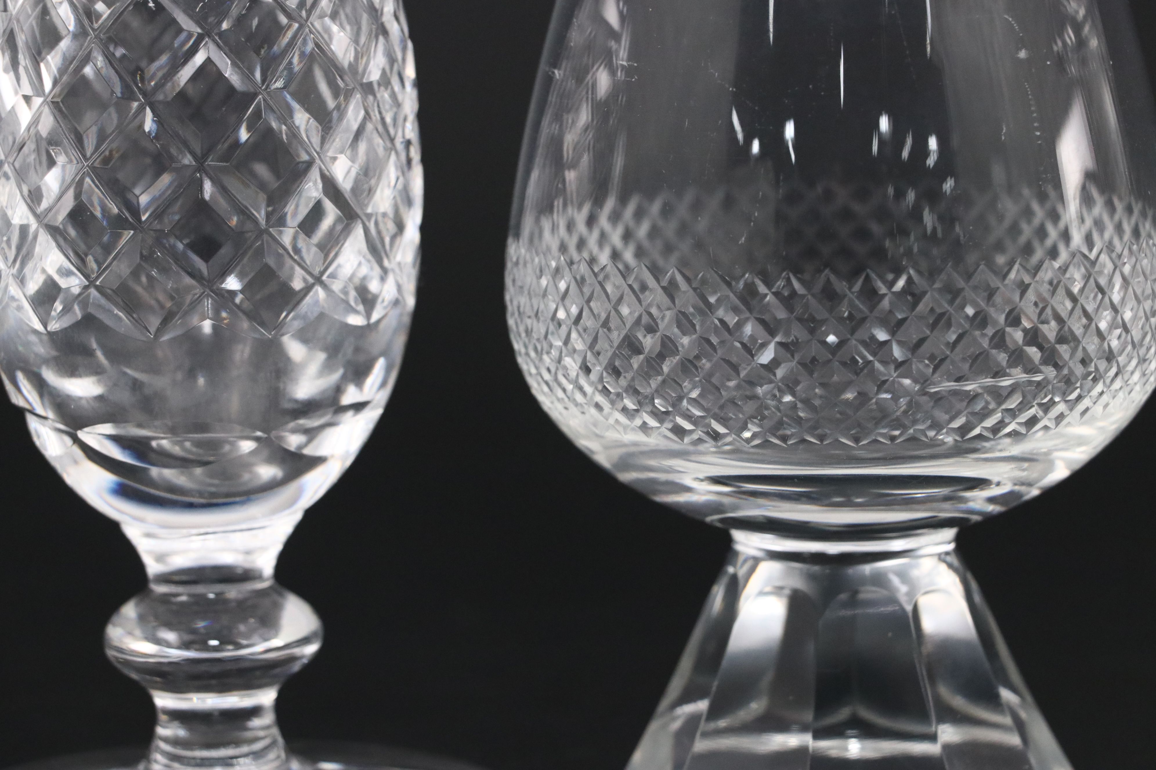 American Brilliant Cut Crystal Celery Dish with Cruet and Other Crystal Décor