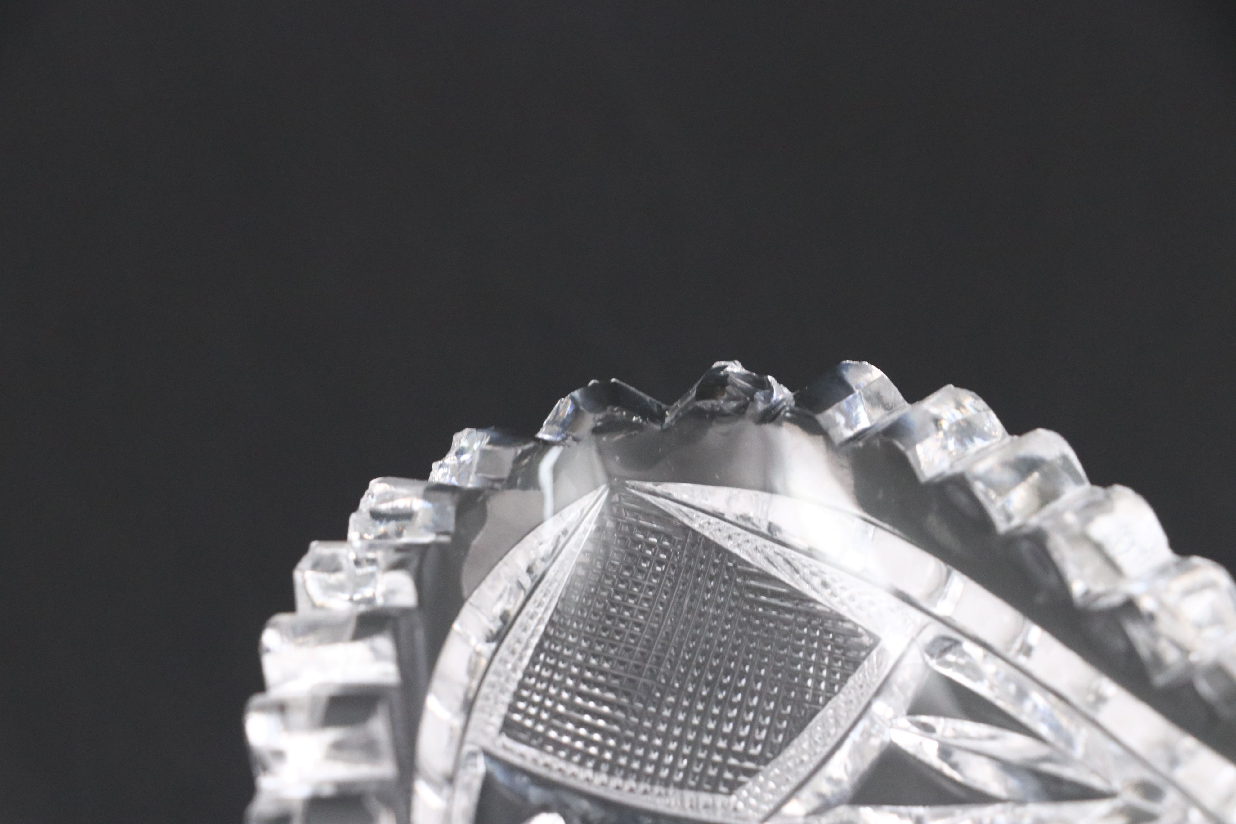 American Brilliant Cut Crystal Celery Dish with Cruet and Other Crystal Décor