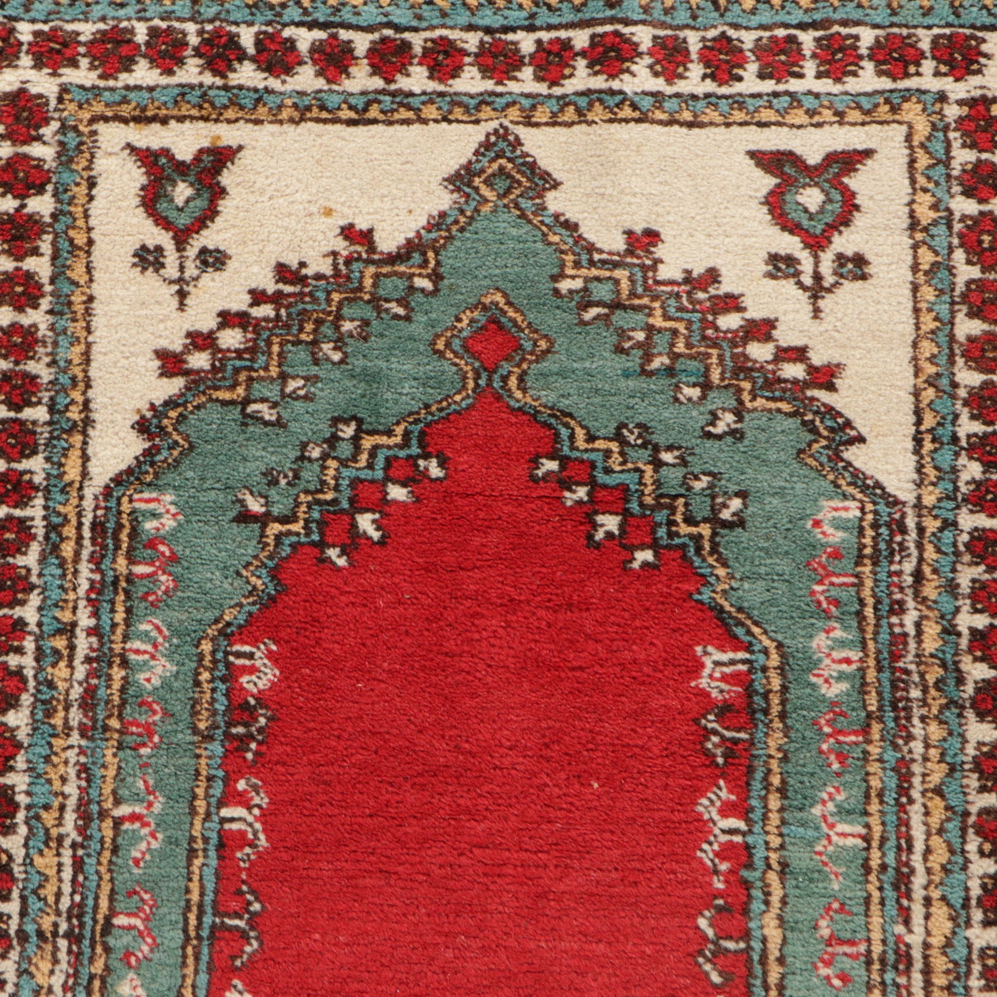 Two Hand-Knotted Persian Prayer Rugs