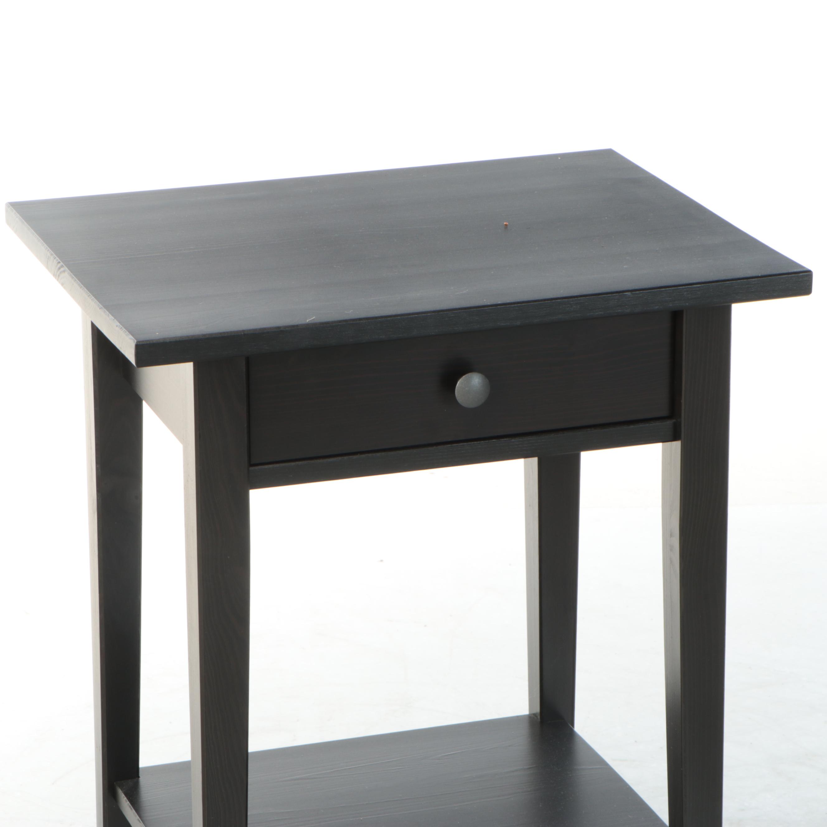 IKEA Black Wood Side Table