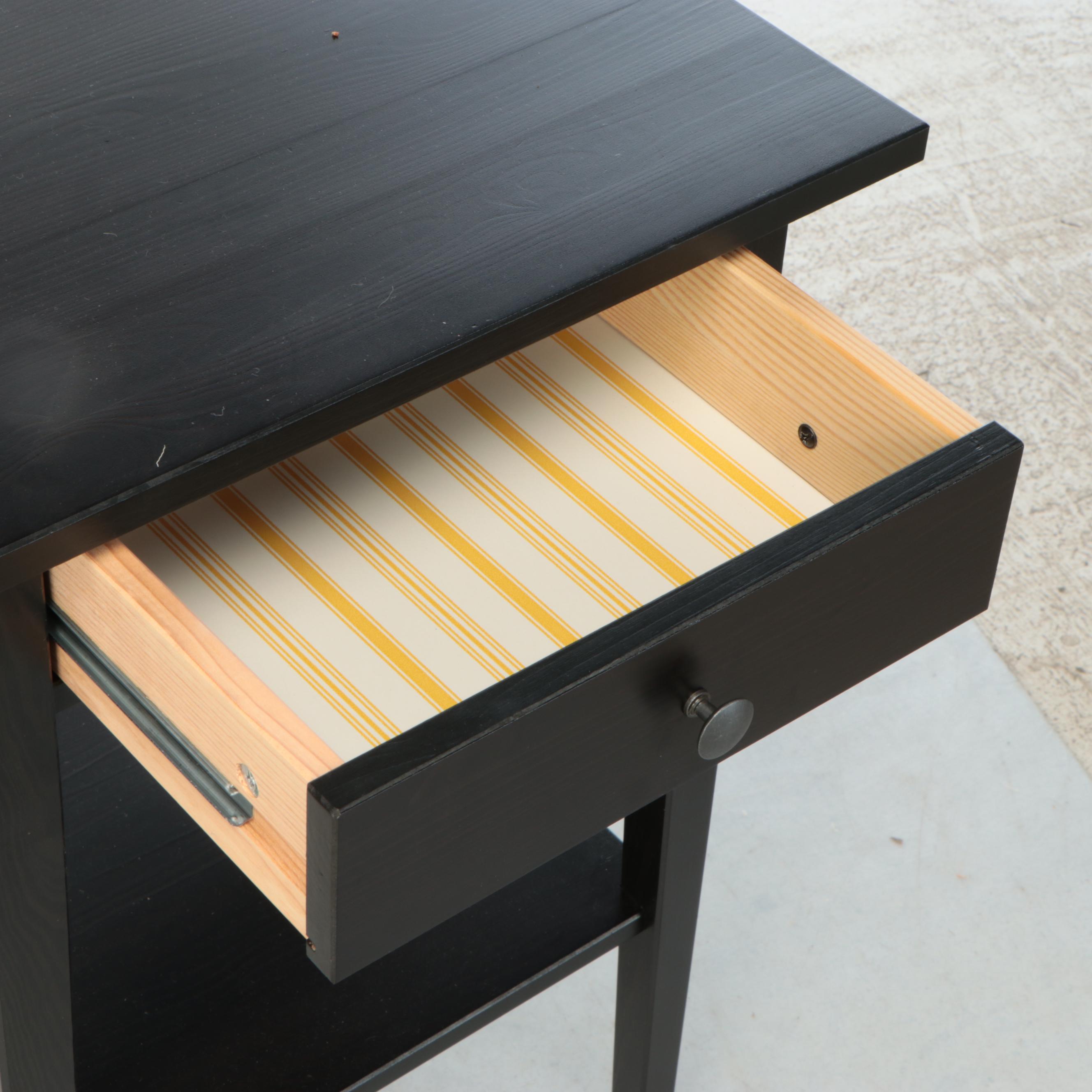 IKEA Black Wood Side Table