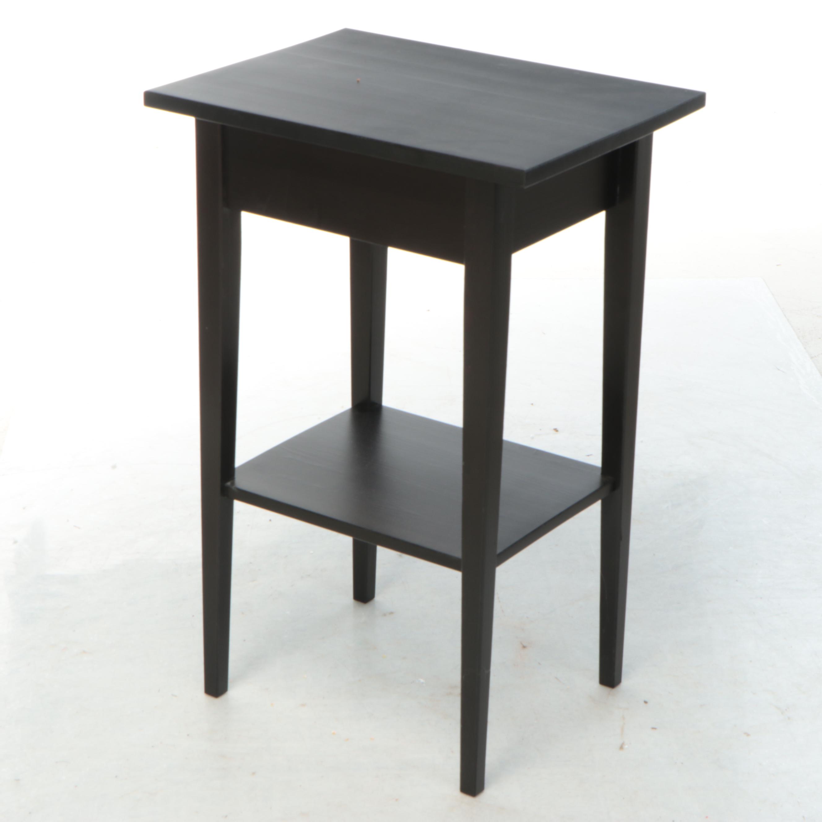 IKEA Black Wood Side Table