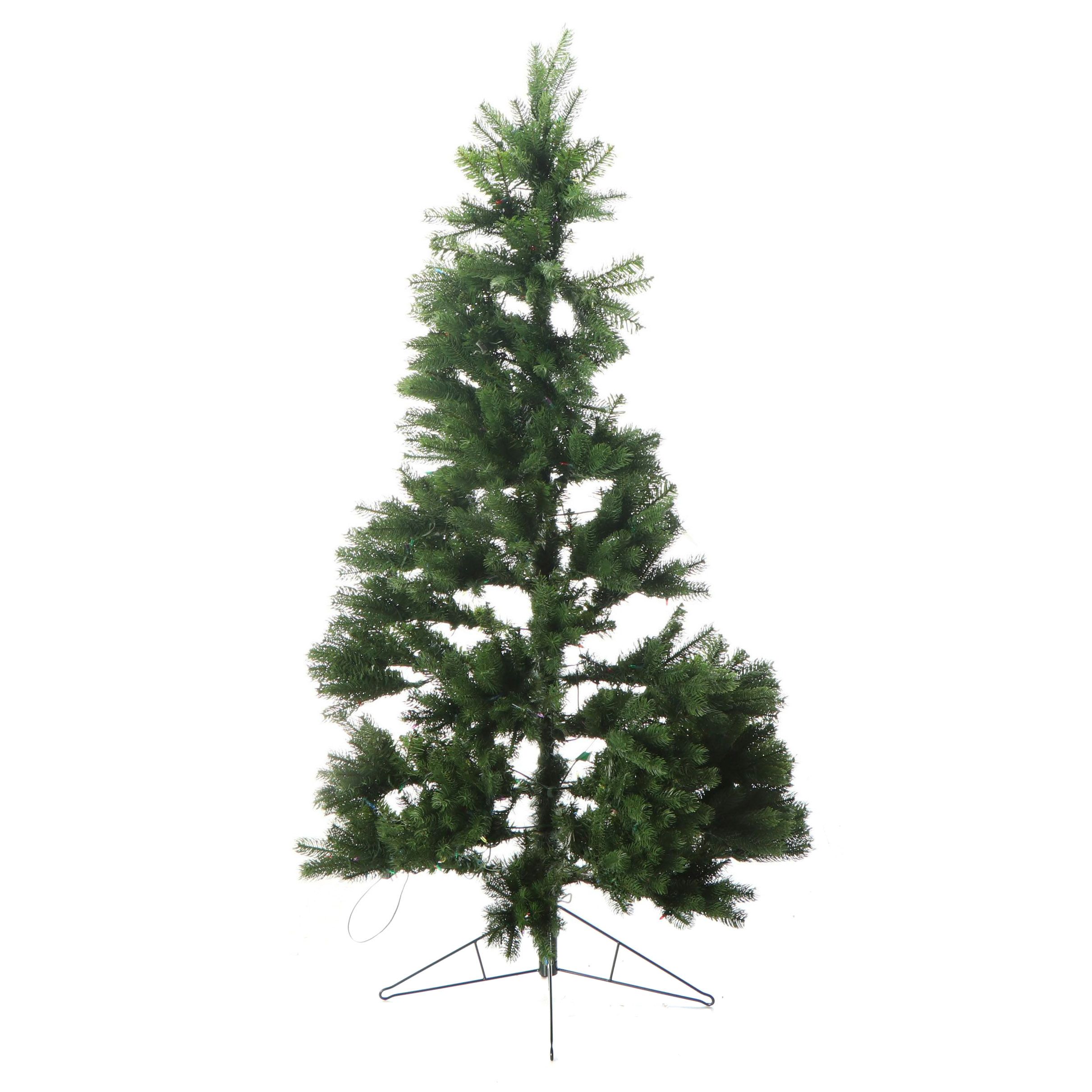 6'8 Pre-Lit Multicolored Faux Douglas Fir Christmas Tree
