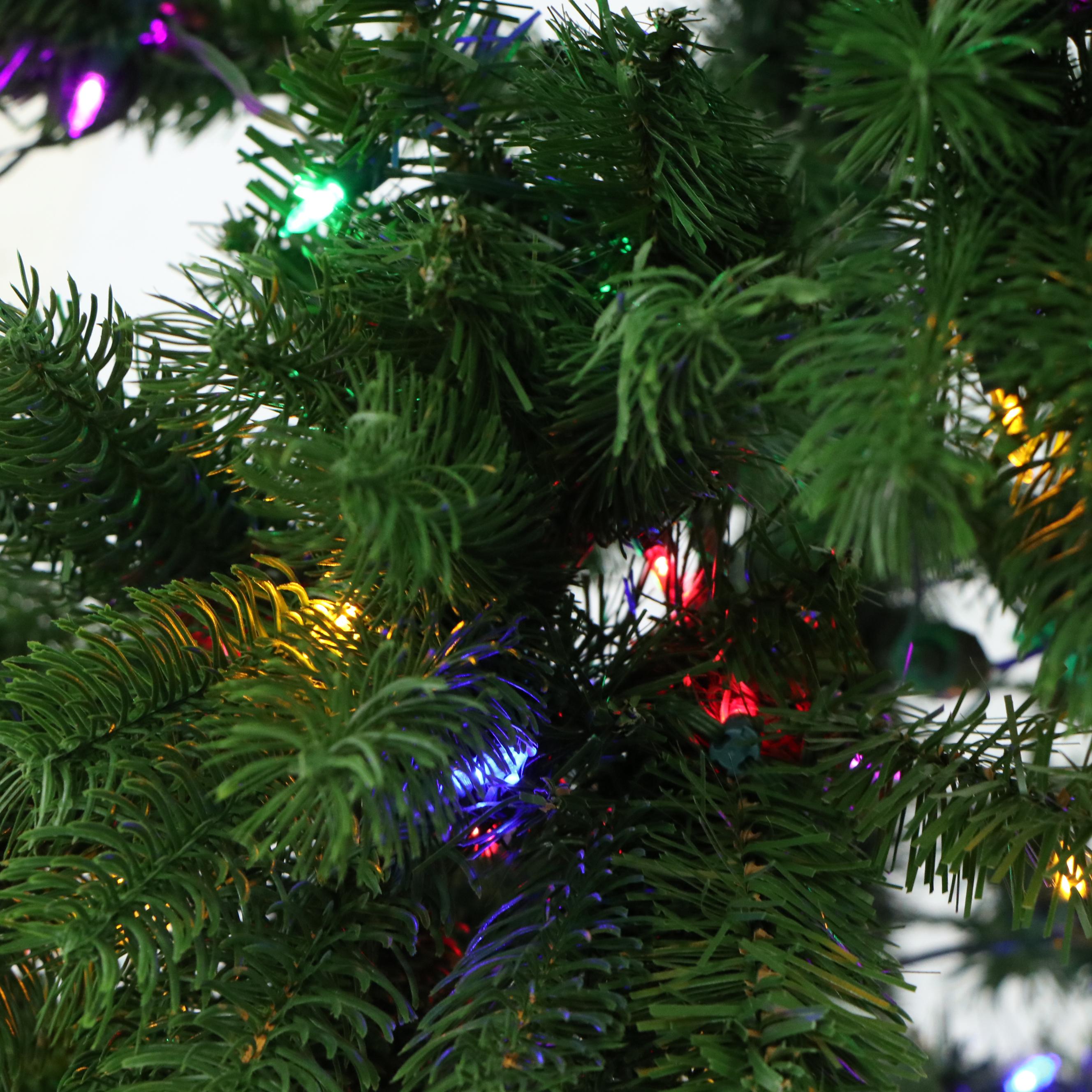 6'8 Pre-Lit Multicolored Faux Douglas Fir Christmas Tree