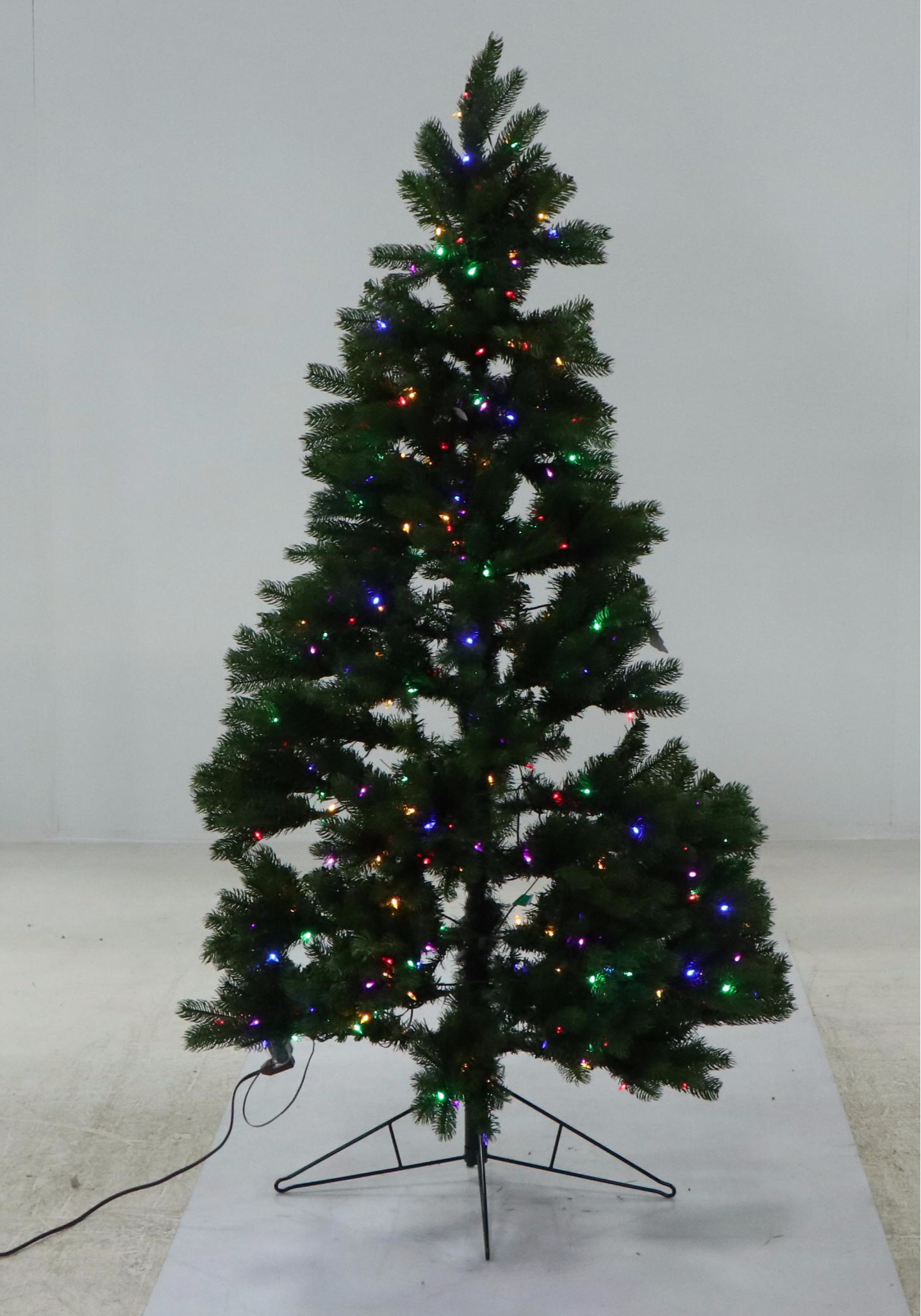 6'8 Pre-Lit Multicolored Faux Douglas Fir Christmas Tree