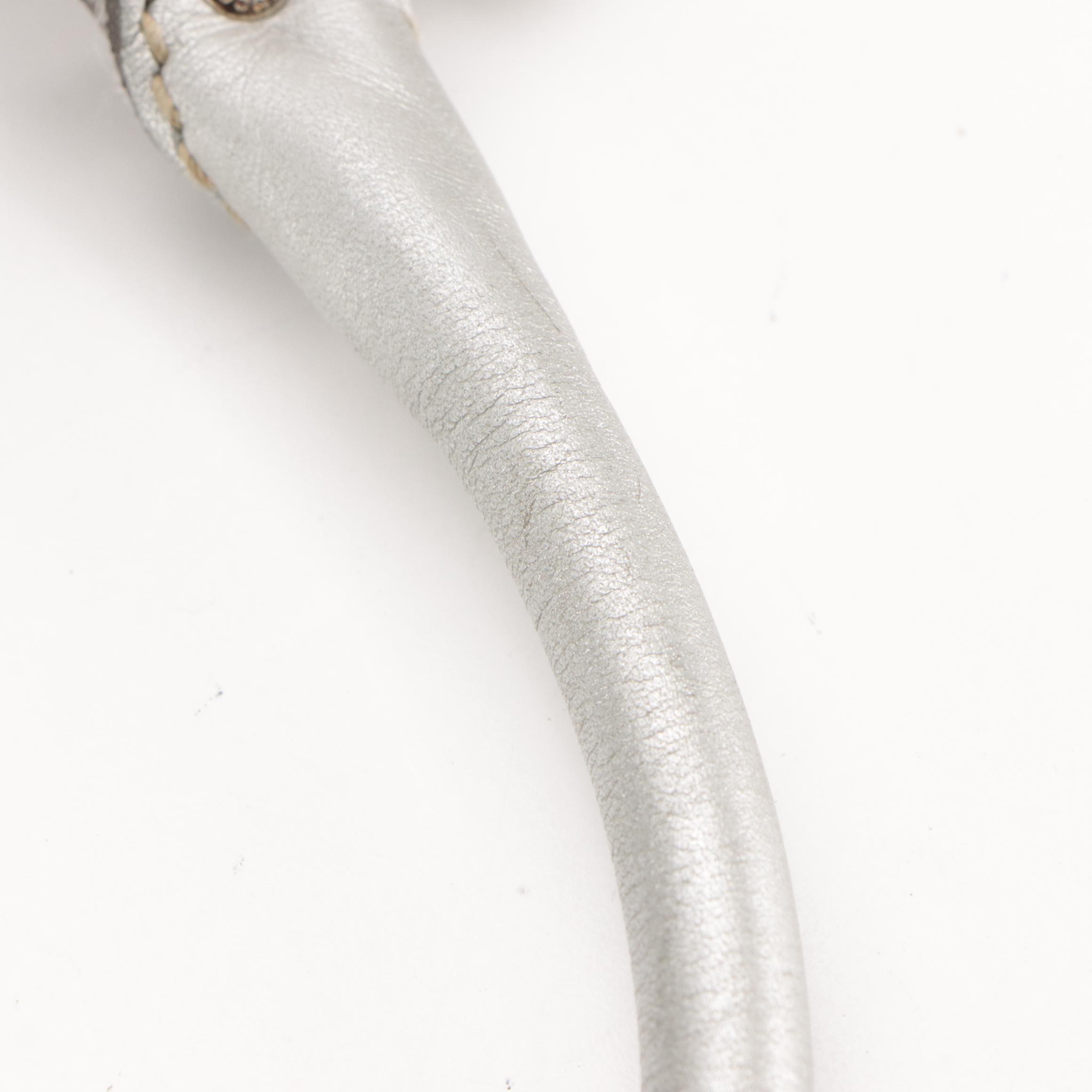 Gucci Large Sukey Hobo Shoulder Bag in Metallic Silver Guccissima Leather