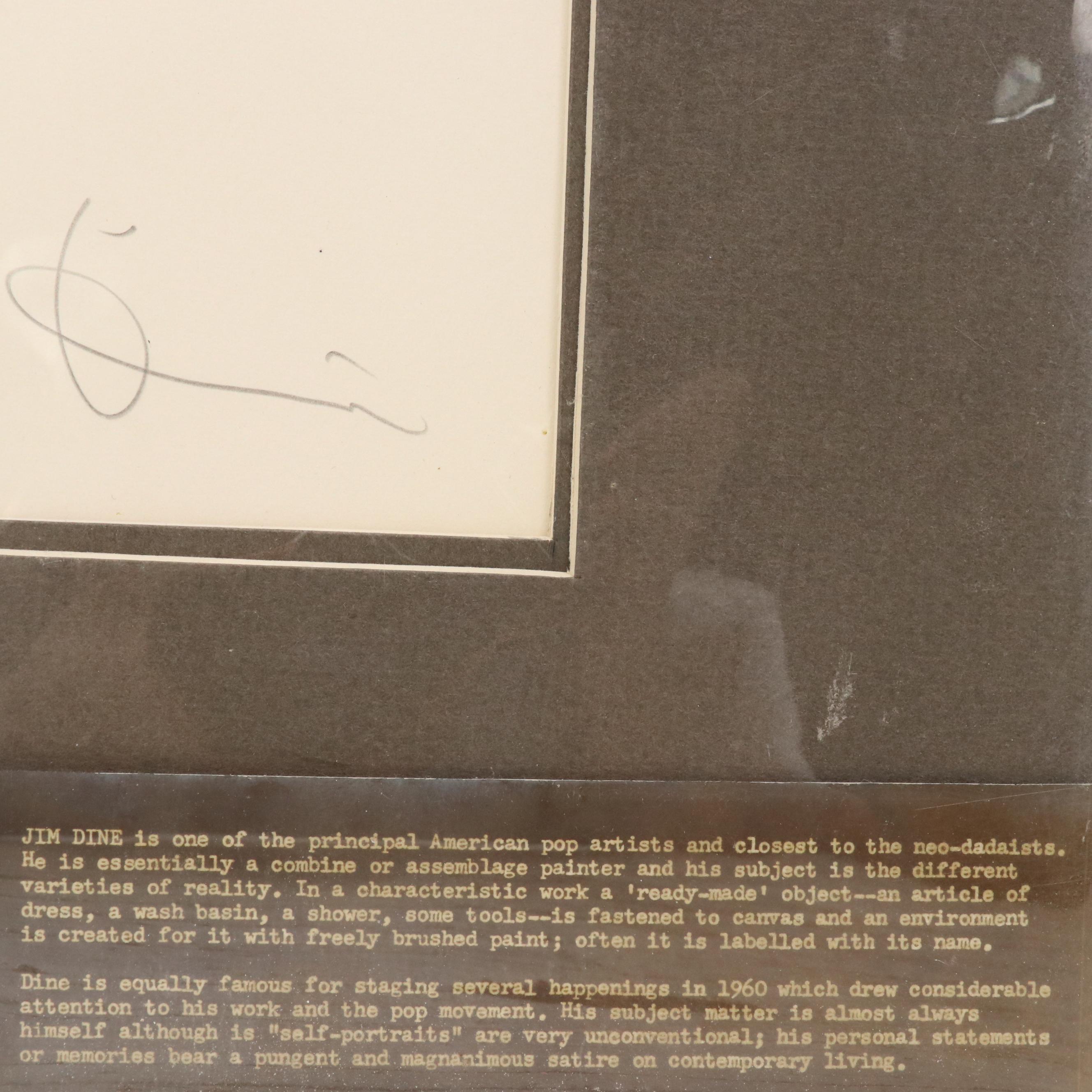 Jim Dine Lithograph "Sybil Vane in Her Dressing Room," 1968