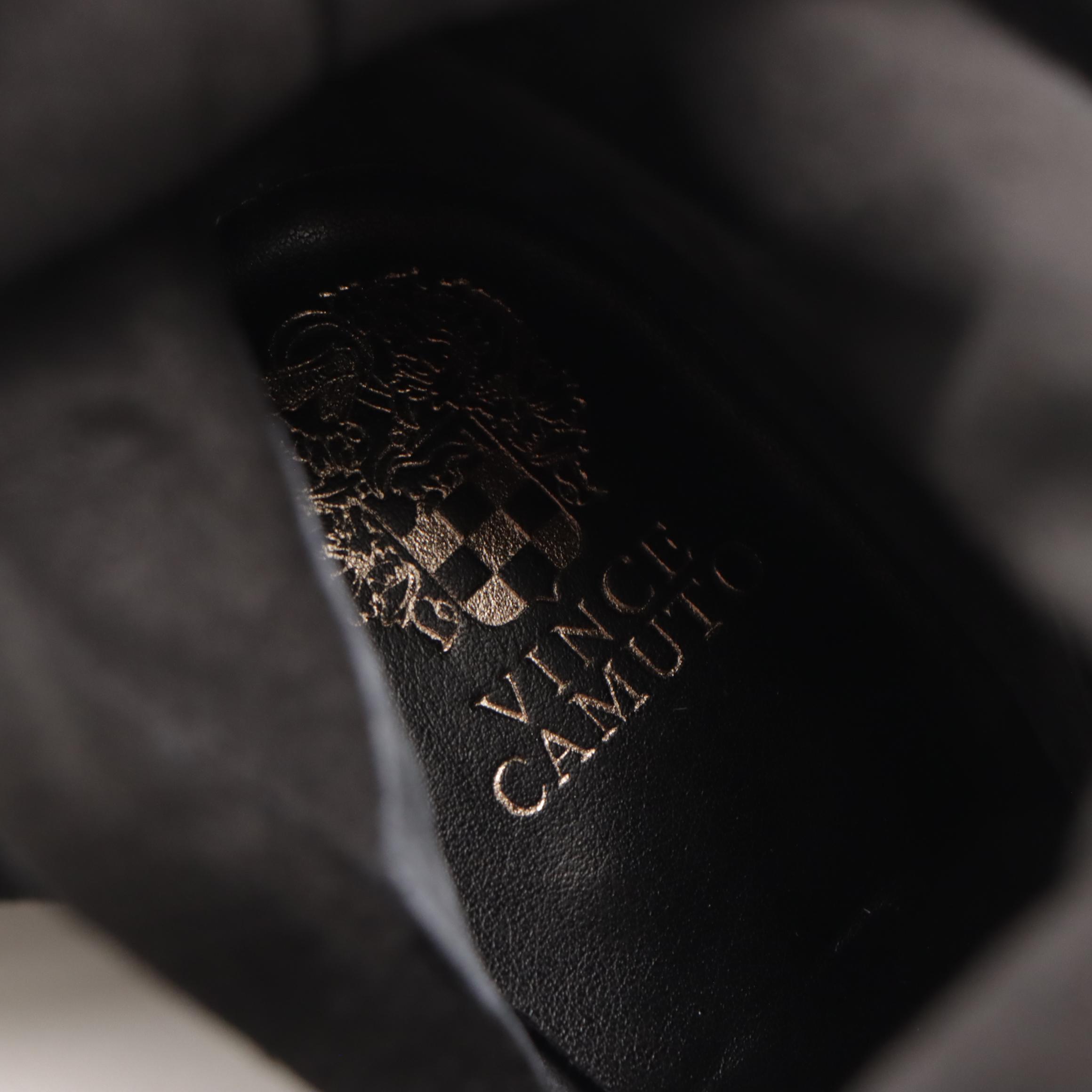 Vince Camuto Oyennda Tall Pointed-Toe Boots in Black Leather