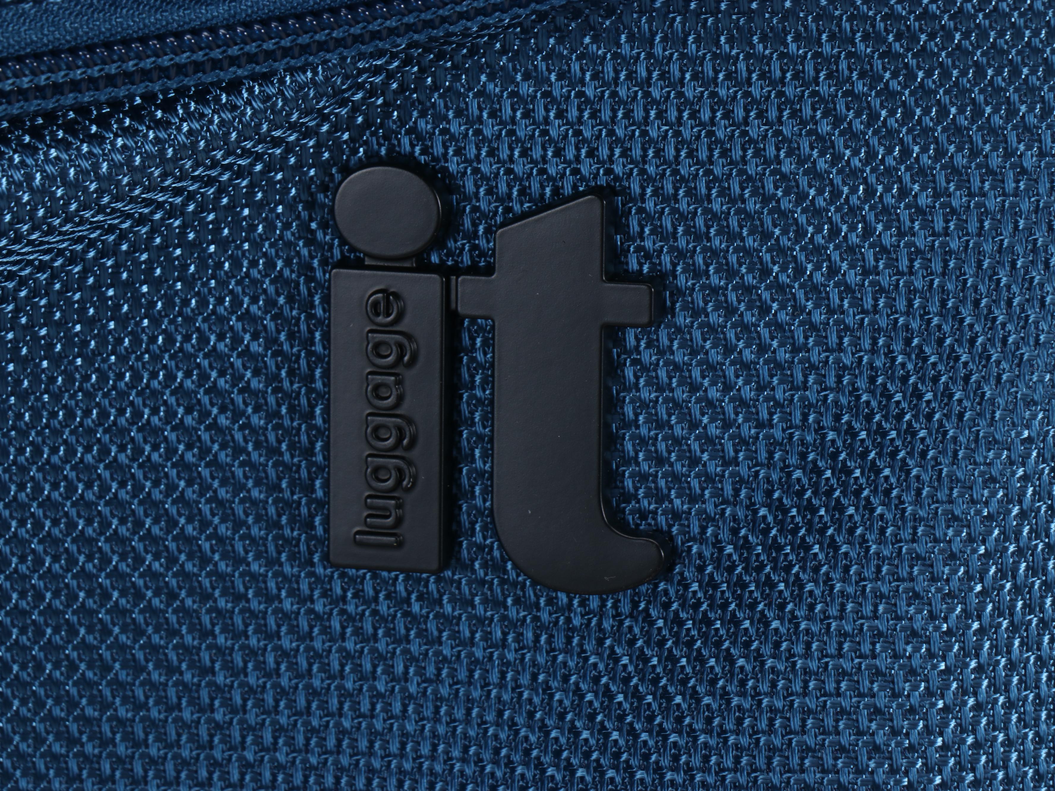 Two It Luggage Blue Nylon Rolling Suitcases