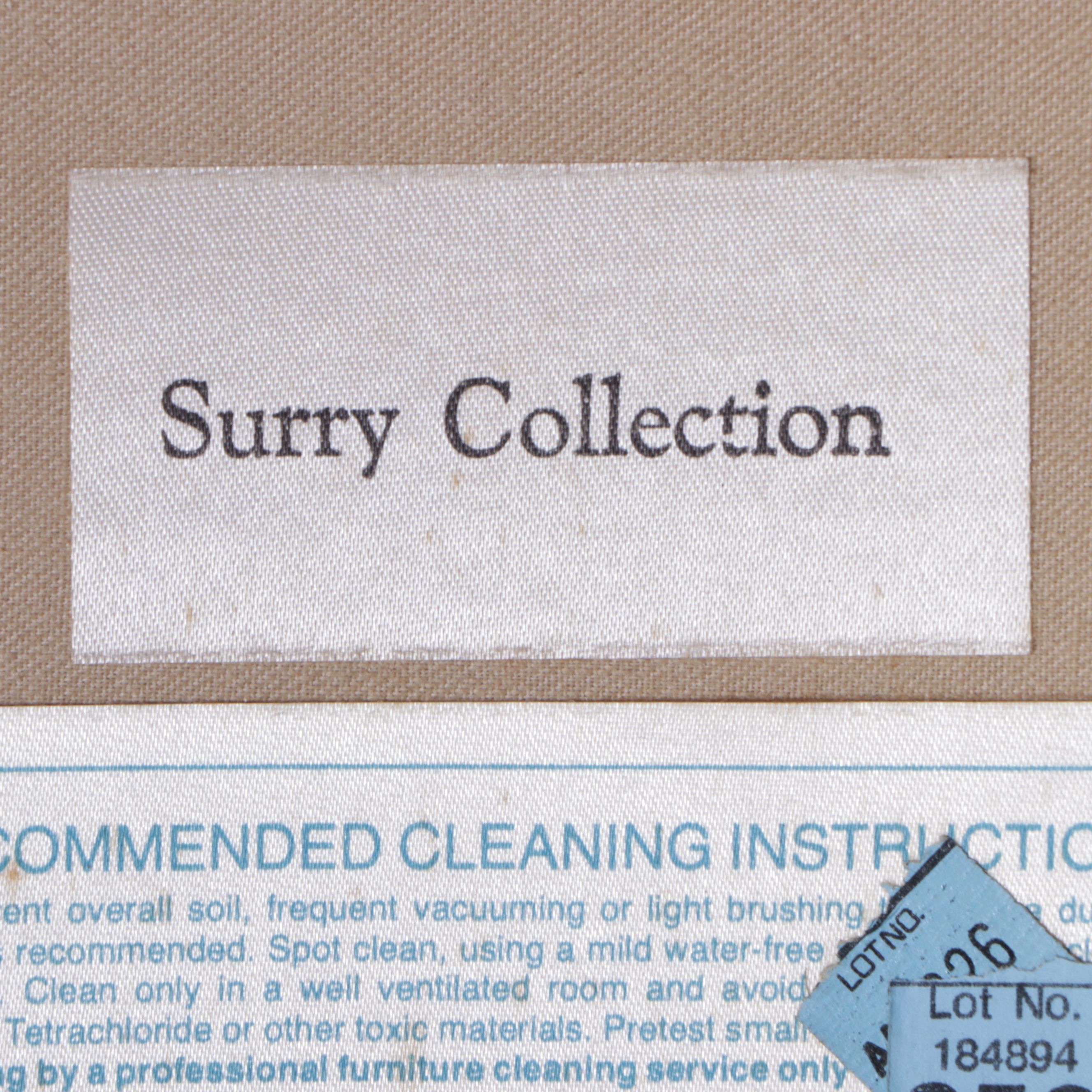 Surry Collection Burnt Orange Chenille Upholstered Sofa