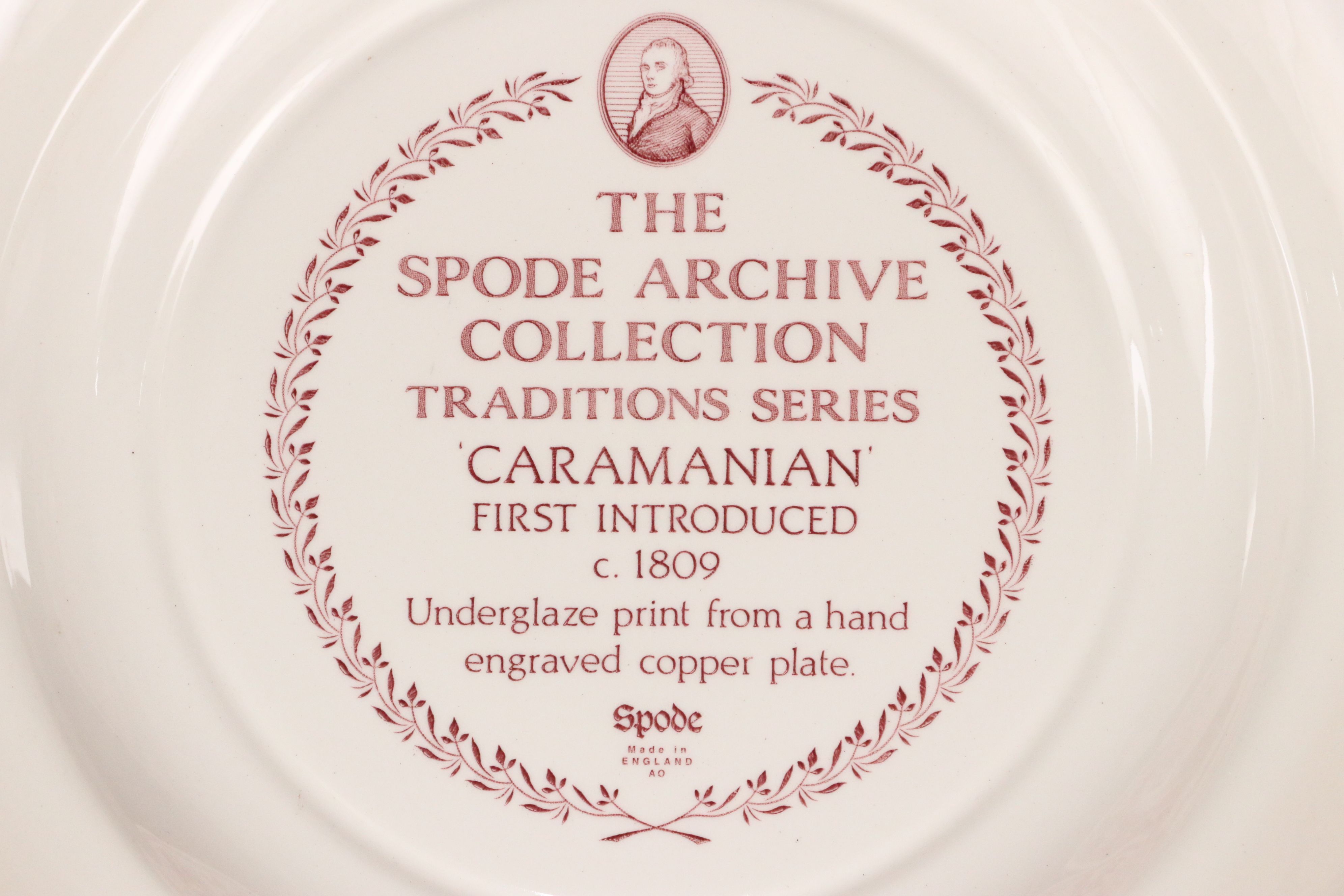 The Spode Archive Collection "Traditions Series" Cranberry Ceramic Plates