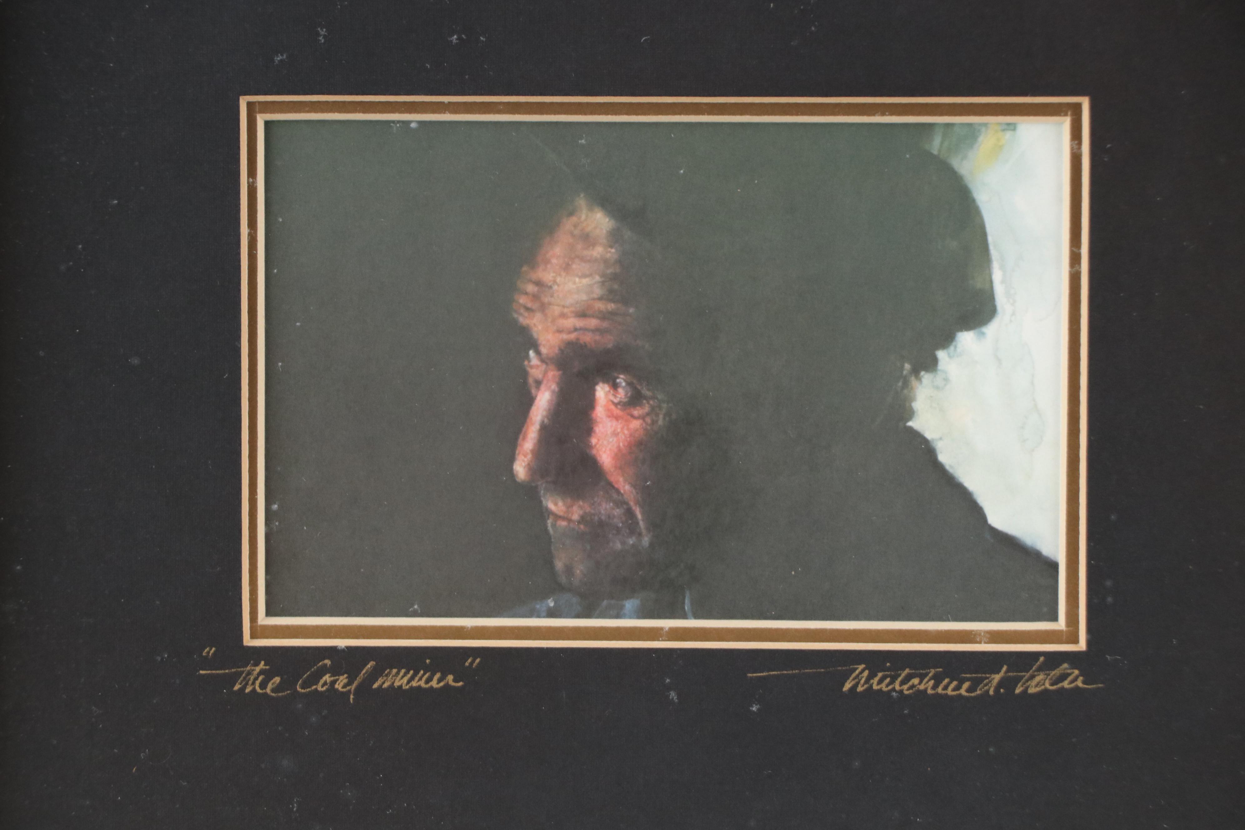 Mitchell D. Tolle Offset Lithograph "The Coal Miner," Late 20th - Early 21st C.