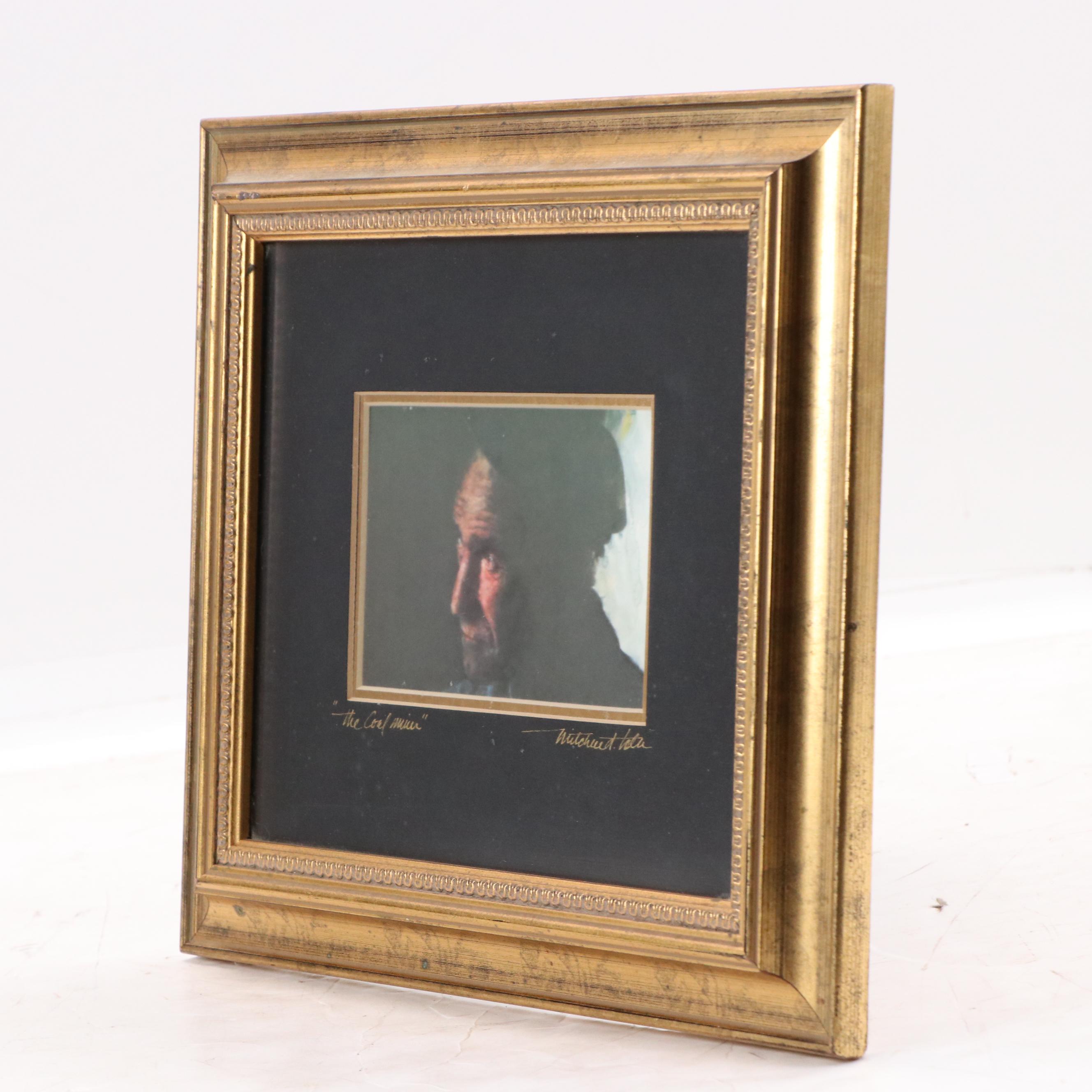 Mitchell D. Tolle Offset Lithograph "The Coal Miner," Late 20th - Early 21st C.