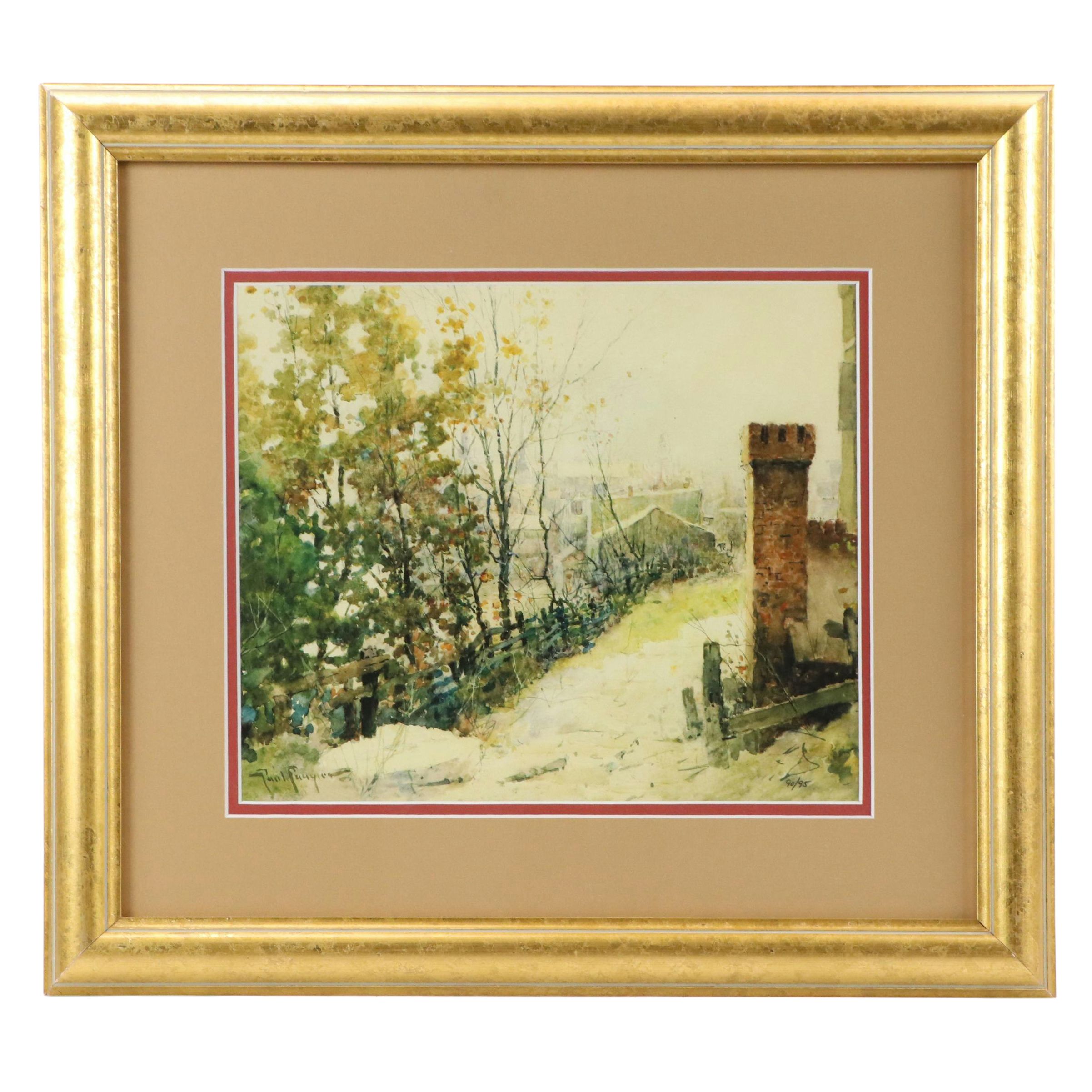 After Paul Sawyier Landscape Giclée "Frankfort in the Fall"