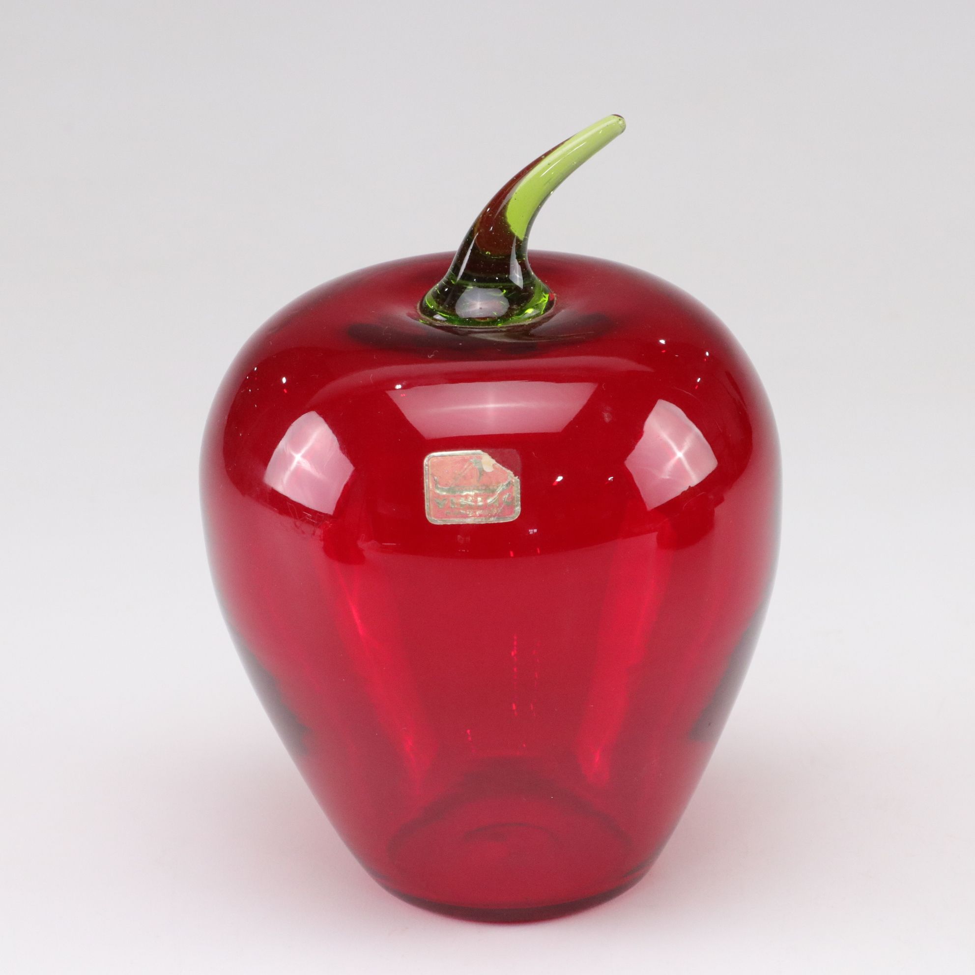 Viking Blown Glass Bell Apple, Tomato & More with Carved Wood Bowls