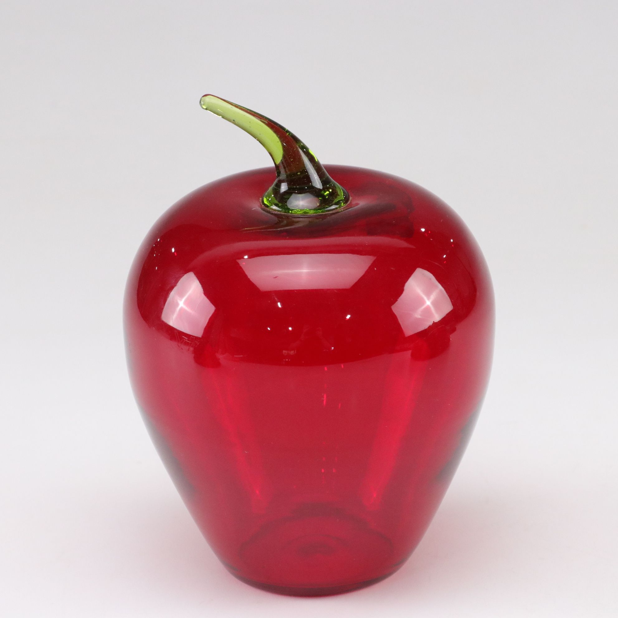 Viking Blown Glass Bell Apple, Tomato & More with Carved Wood Bowls