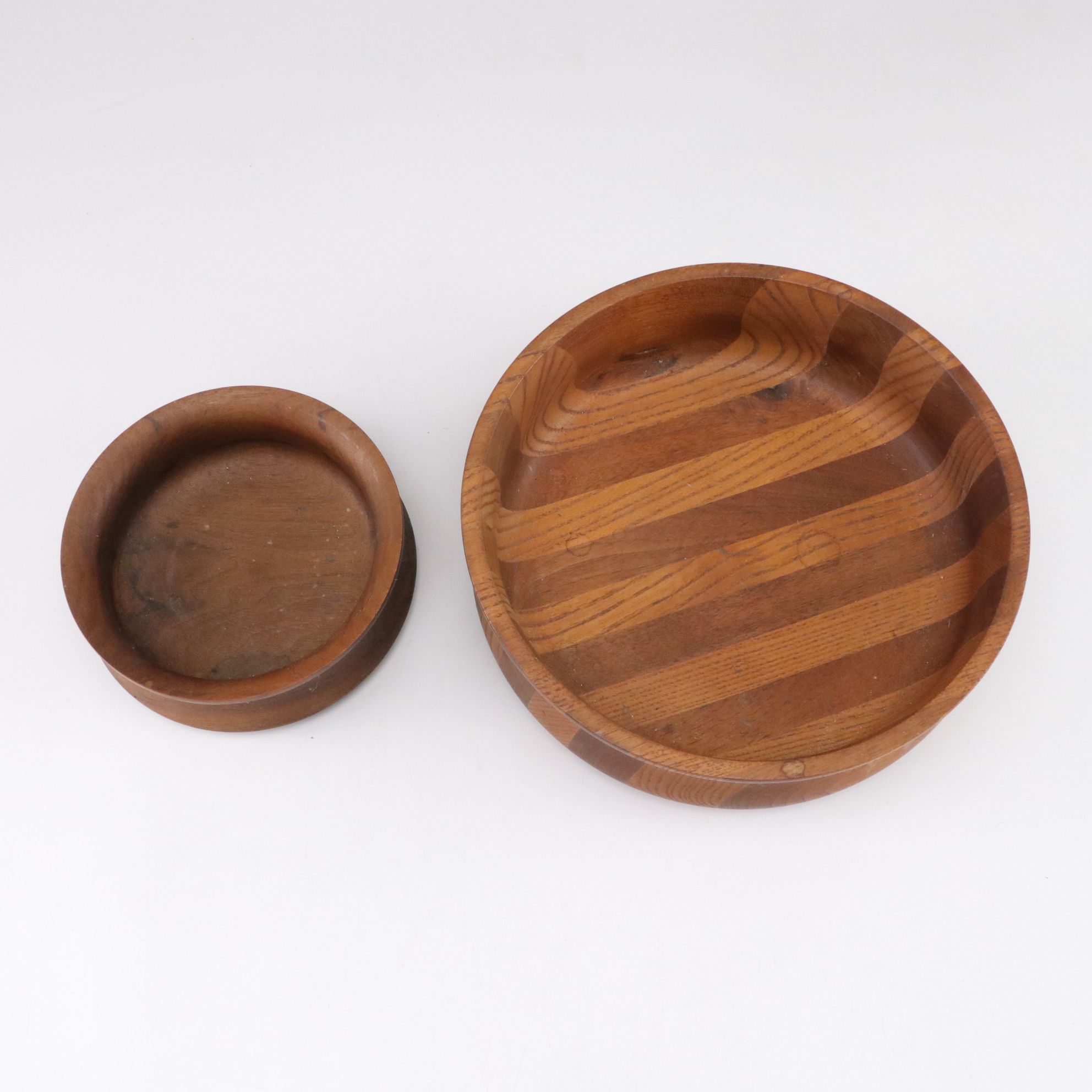 Viking Blown Glass Bell Apple, Tomato & More with Carved Wood Bowls