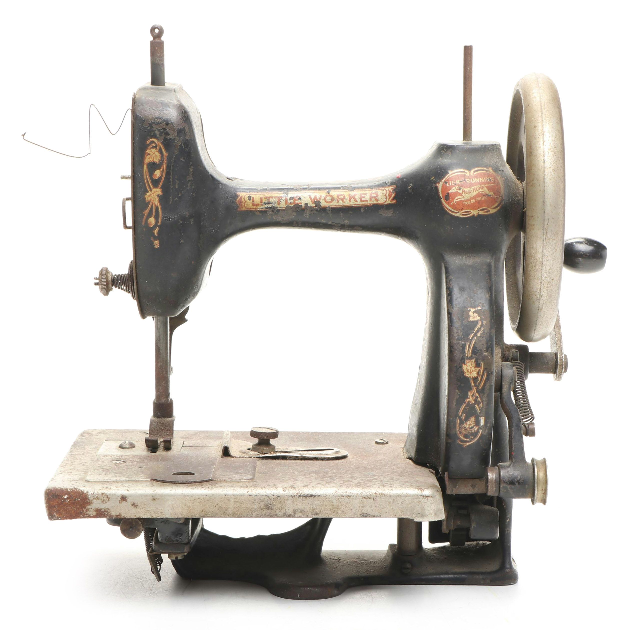 Little Worker Hand Crank Sewing Machine, Late 19th/Early 20th C.