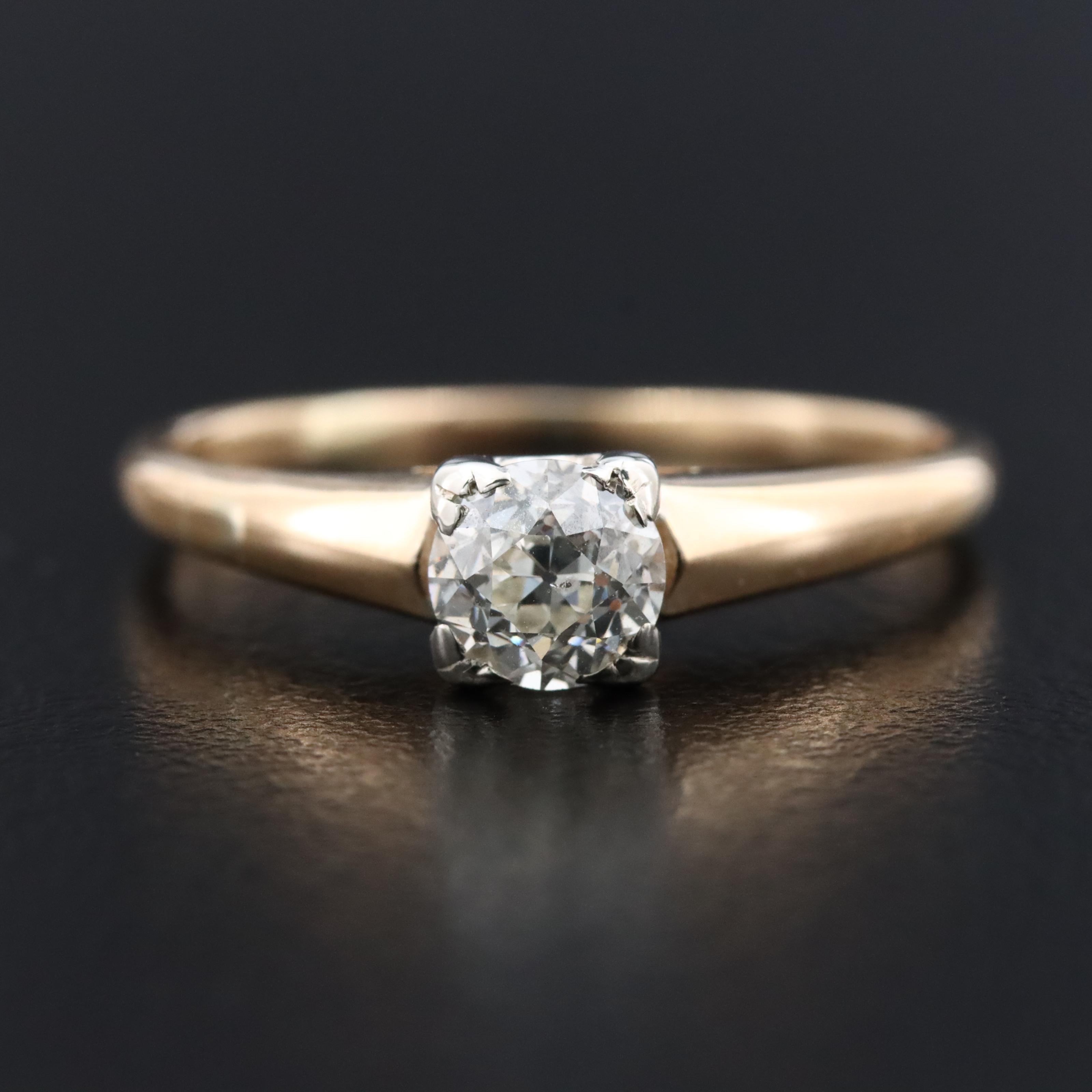 14K 0.60 CT Diamond Solitaire Ring