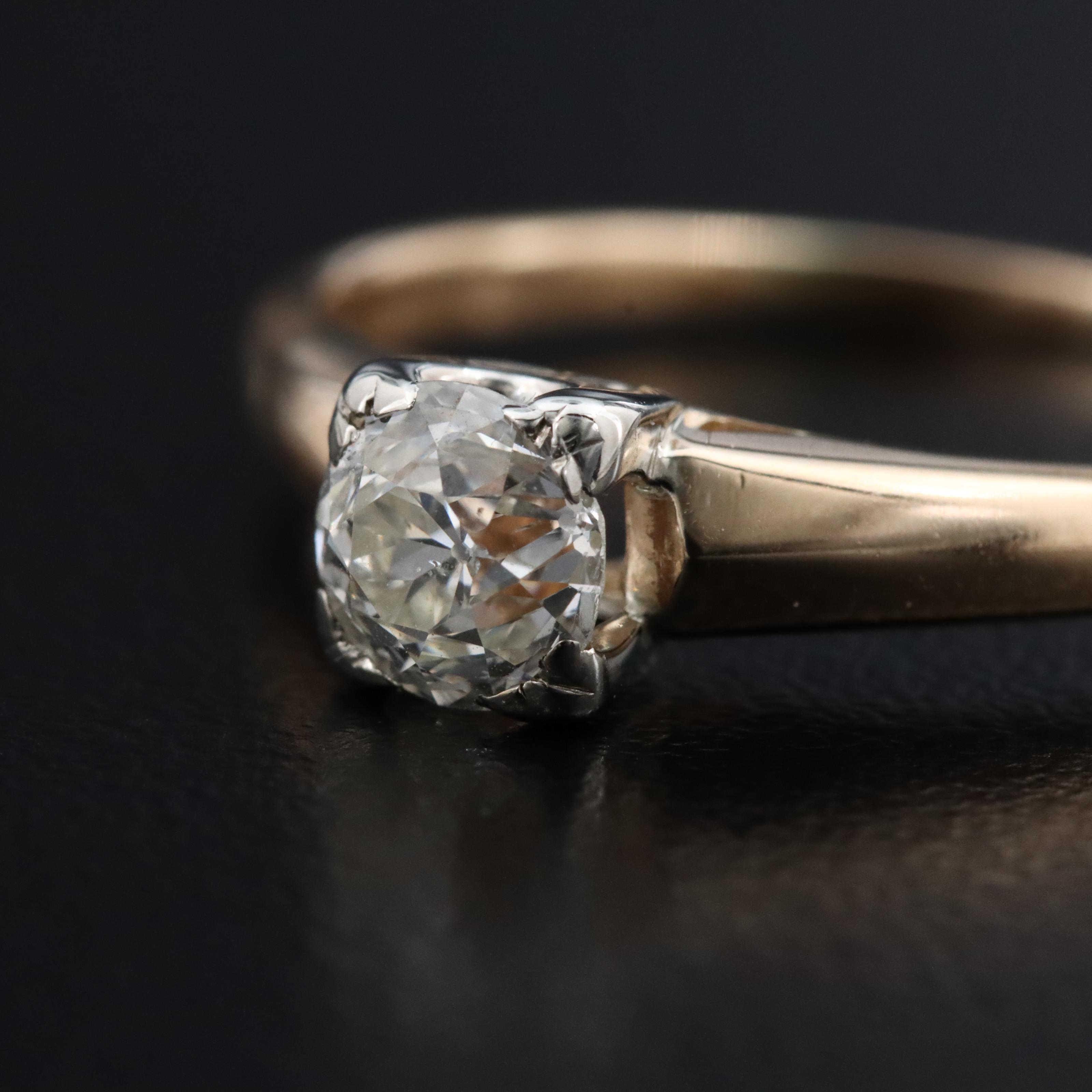 14K 0.60 CT Diamond Solitaire Ring