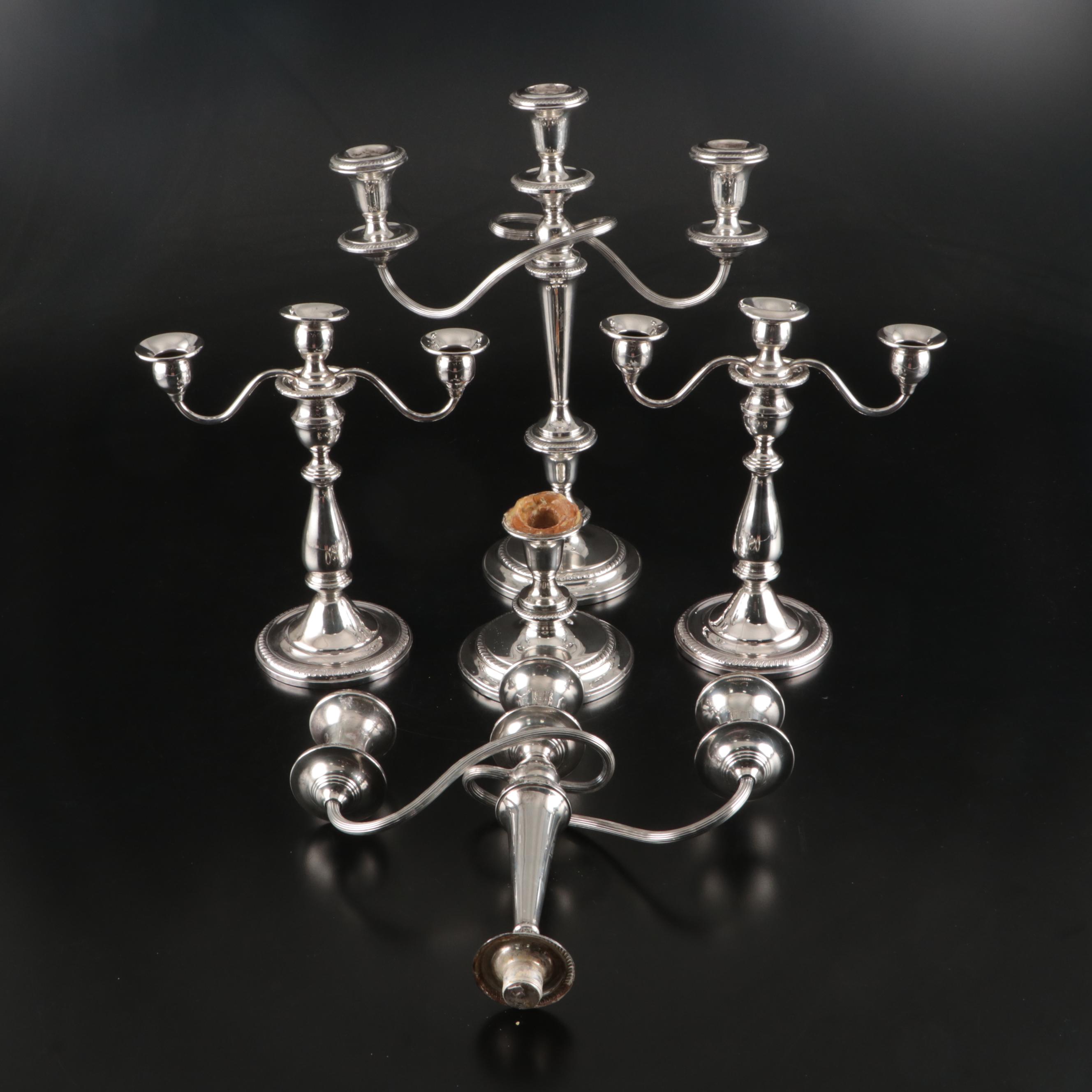 Hamilton and Revere Silversmiths Sterling Candelabras, Mid-20th Century