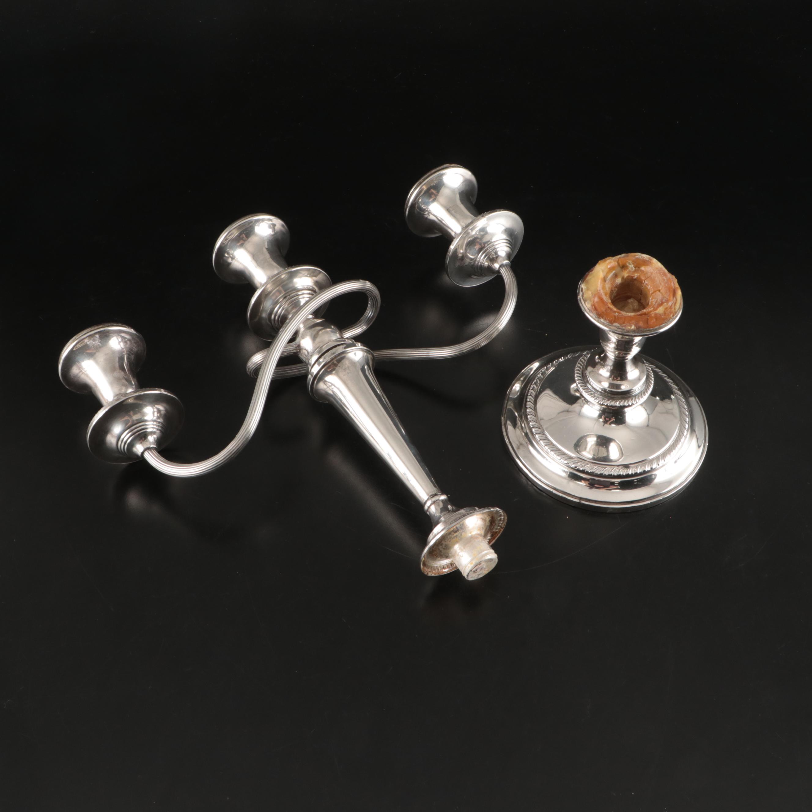 Hamilton and Revere Silversmiths Sterling Candelabras, Mid-20th Century