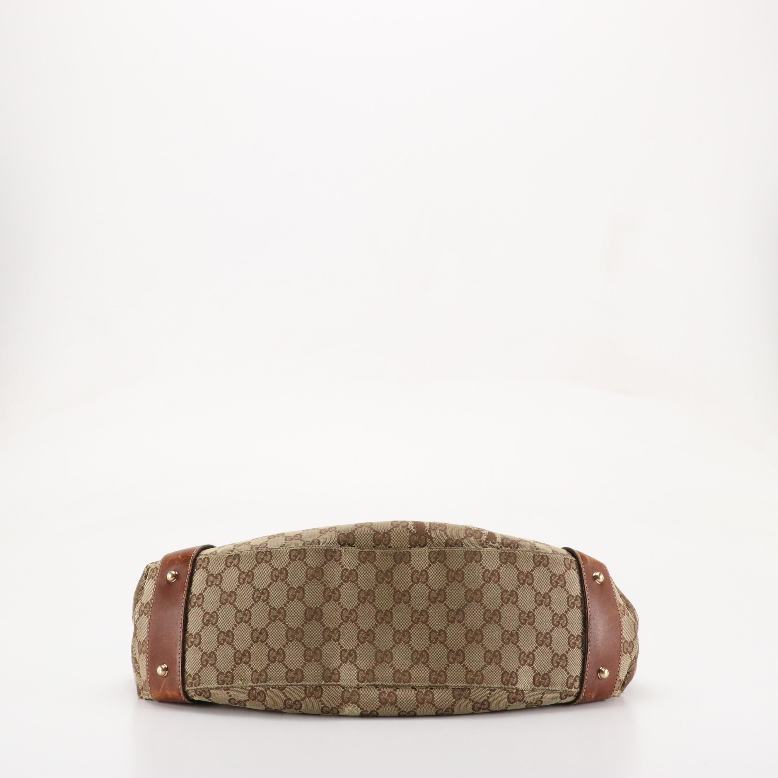 Gucci Pelham Braided-Strap Shoulder Bag in GG Canvas and Leather Trim