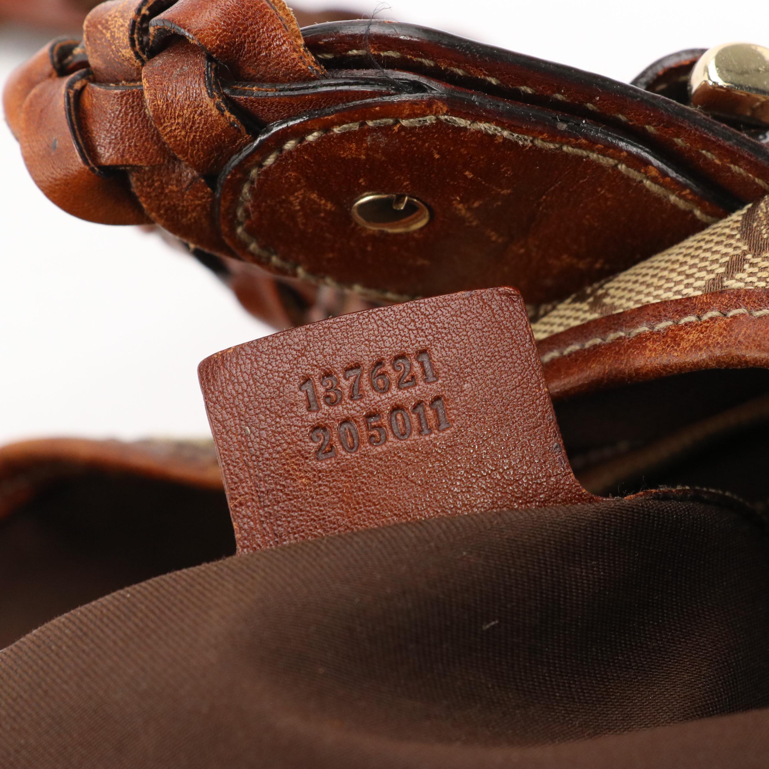 Gucci Pelham Braided-Strap Shoulder Bag in GG Canvas and Leather Trim