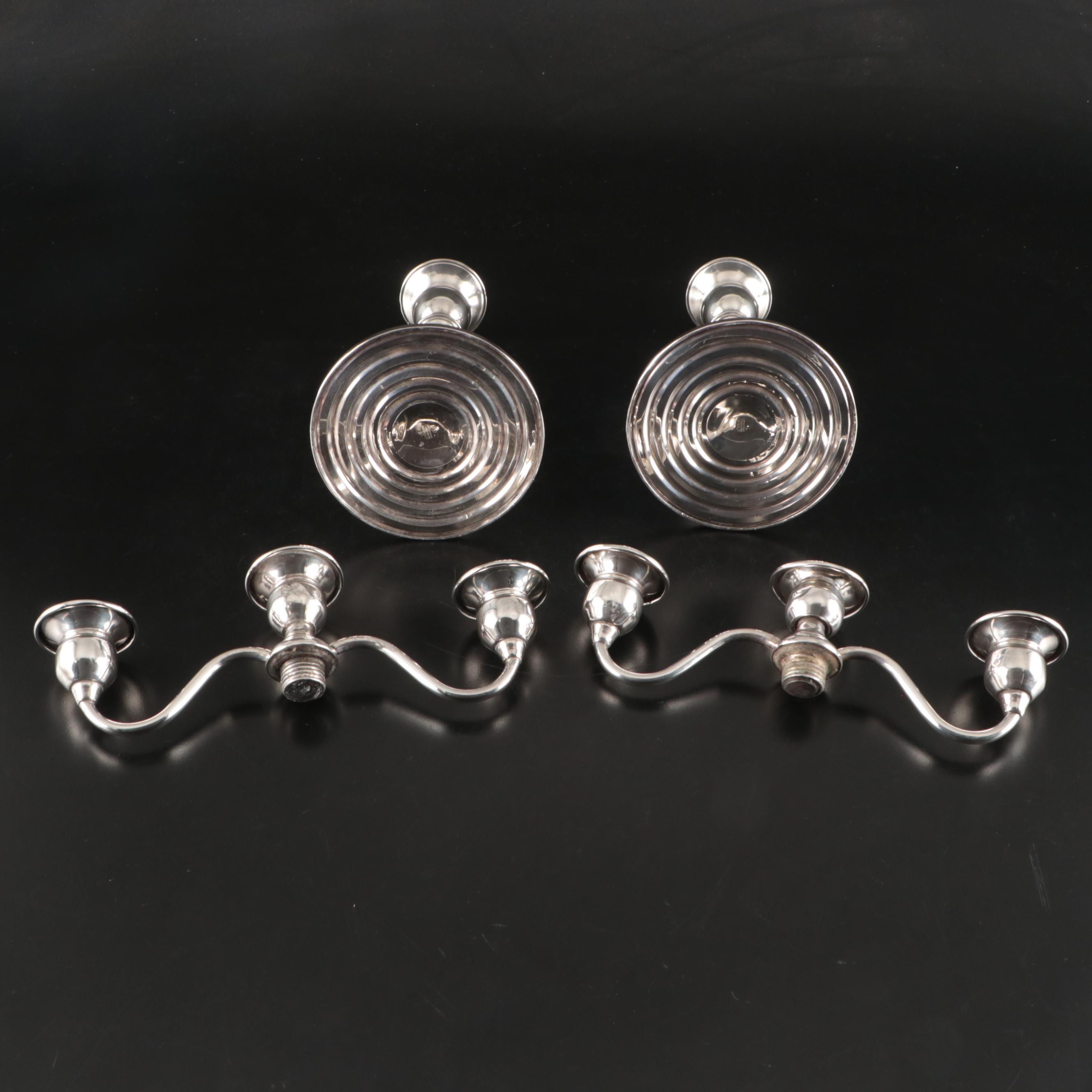 Hamilton and Revere Silversmiths Sterling Candelabras, Mid-20th Century