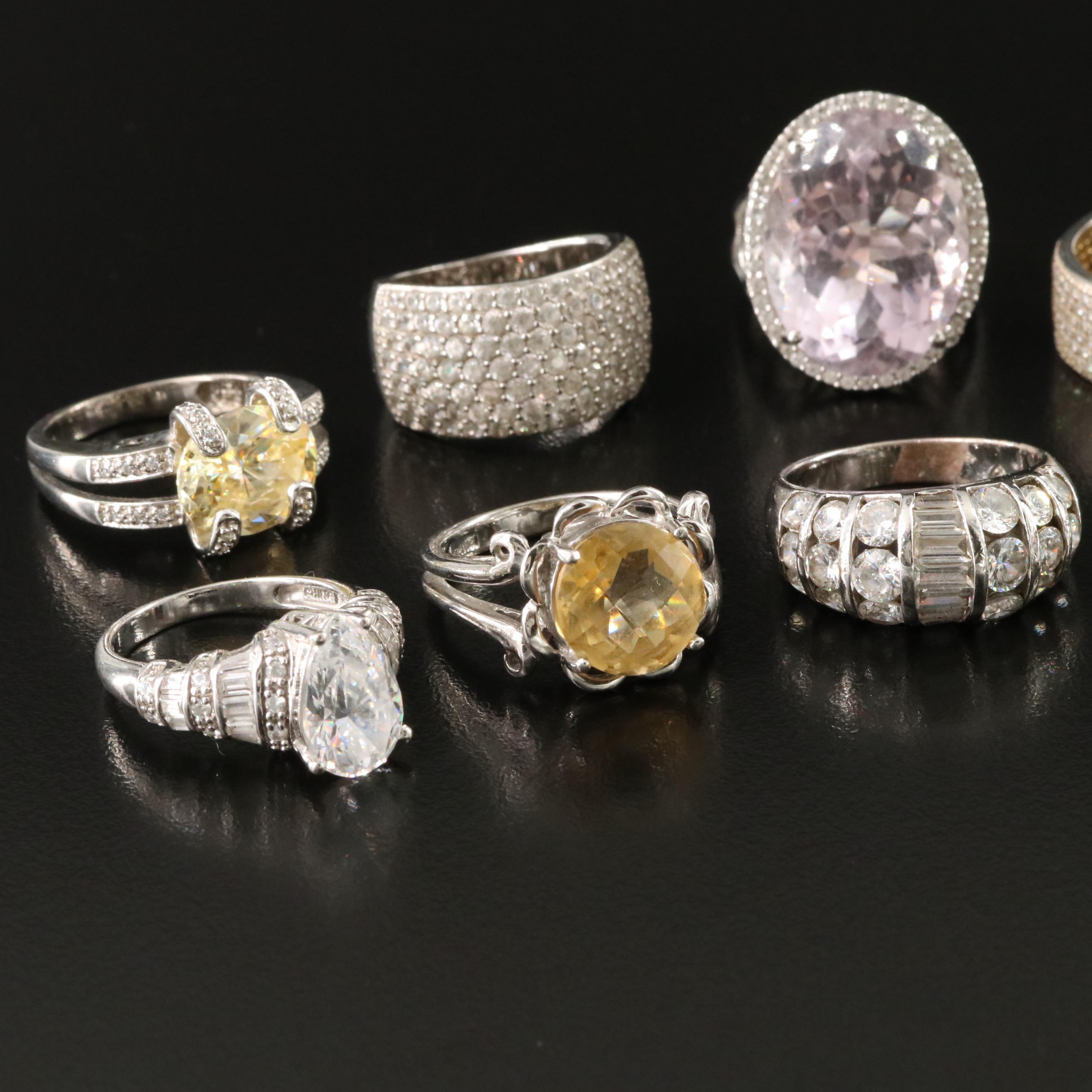Sterling Ring Collection Featuring Amethyst and Citrine