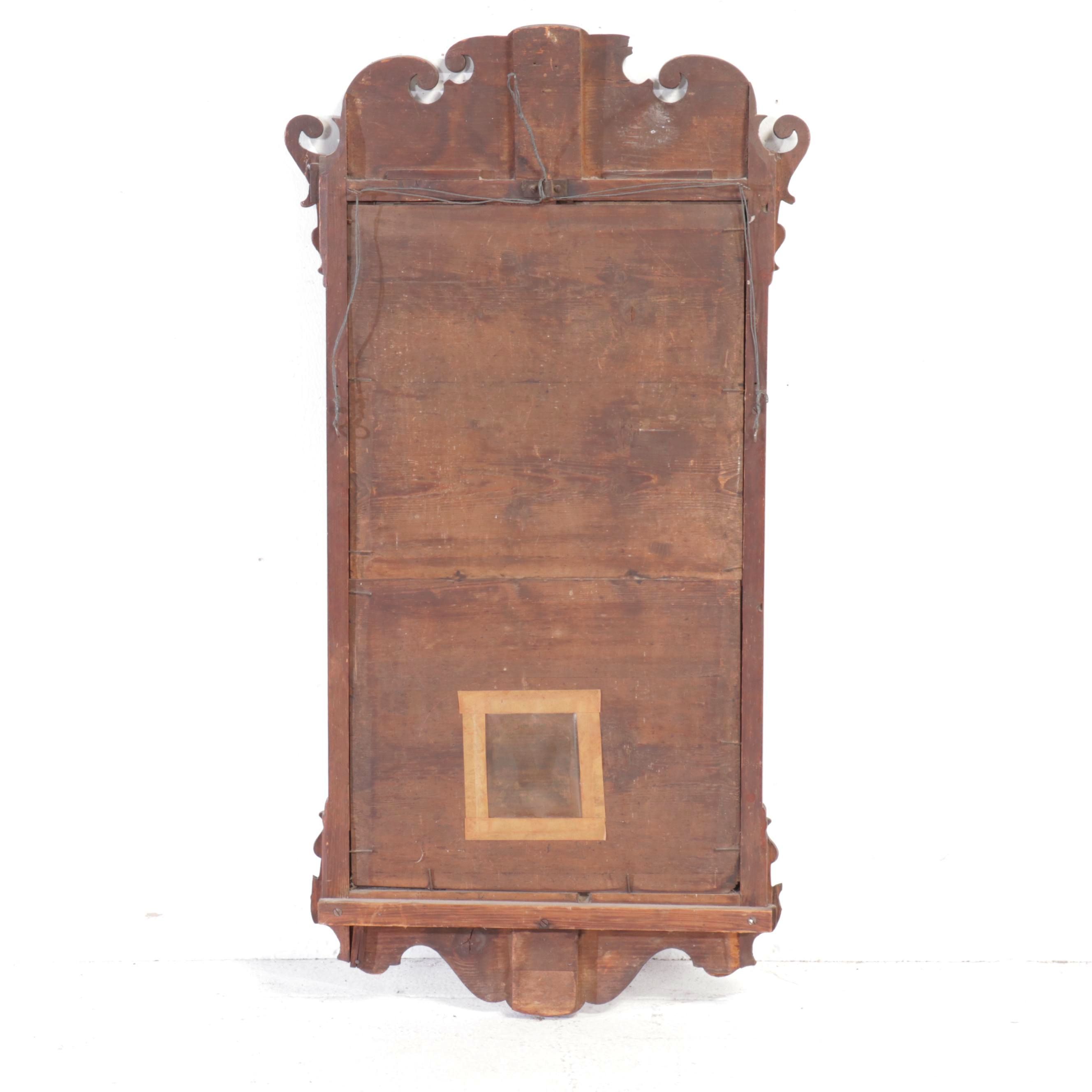 John Elliot Philadelphia Chippendale Mahogany Looking Glass, Circa 1796-1803