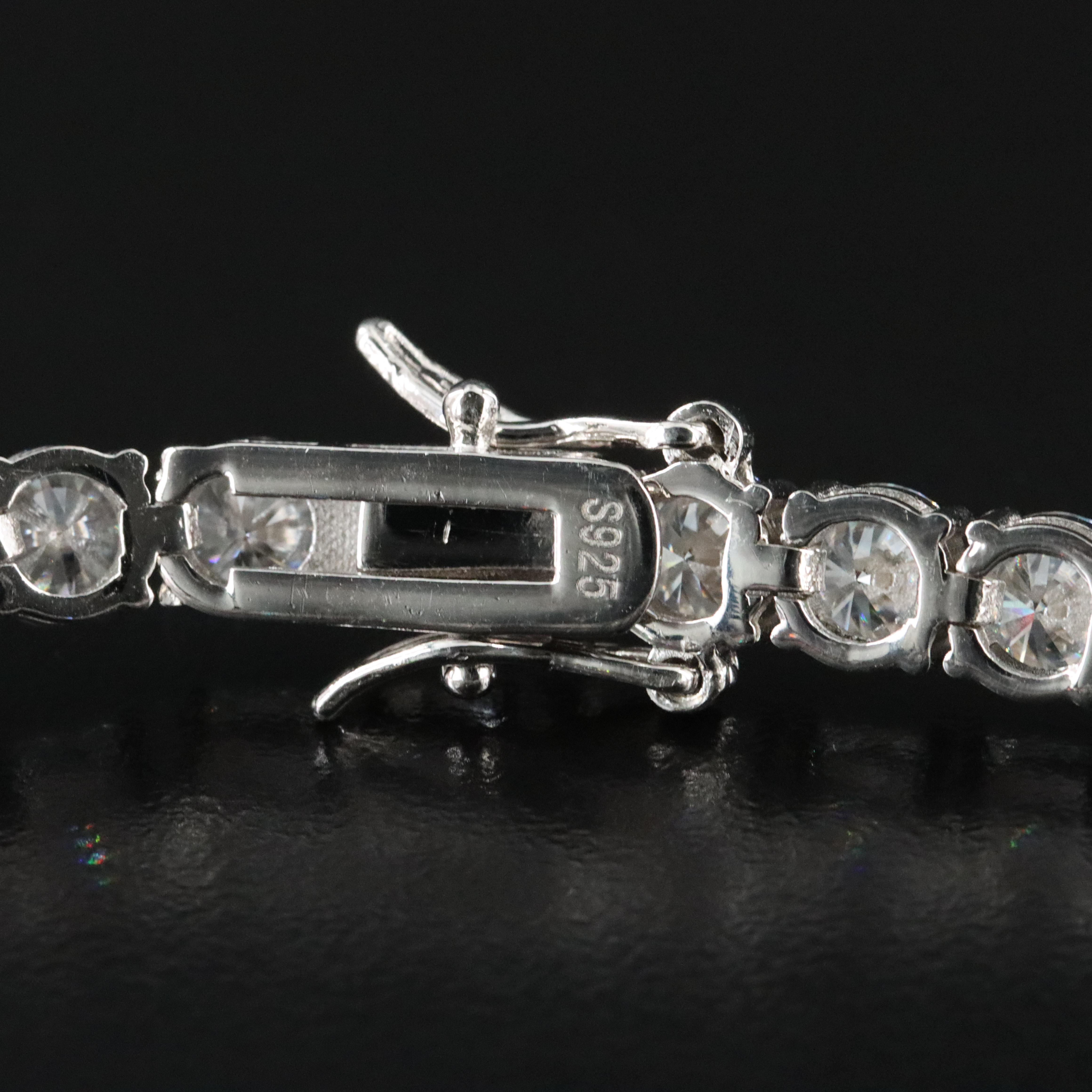 Sterling Moissanite Line Bracelet