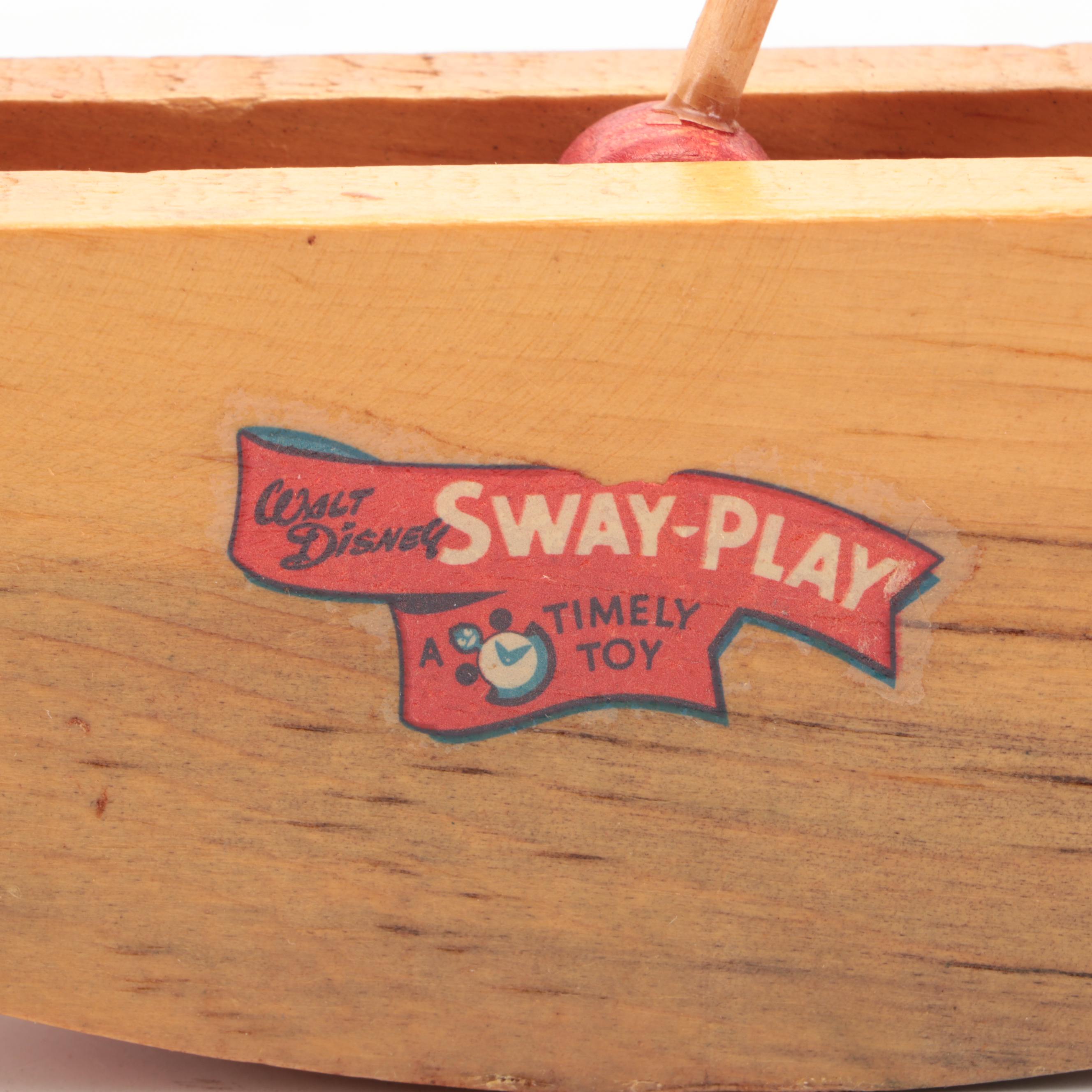Timely Toys Walt Disney Way-Play Wooden Toy, Mid-20th Century