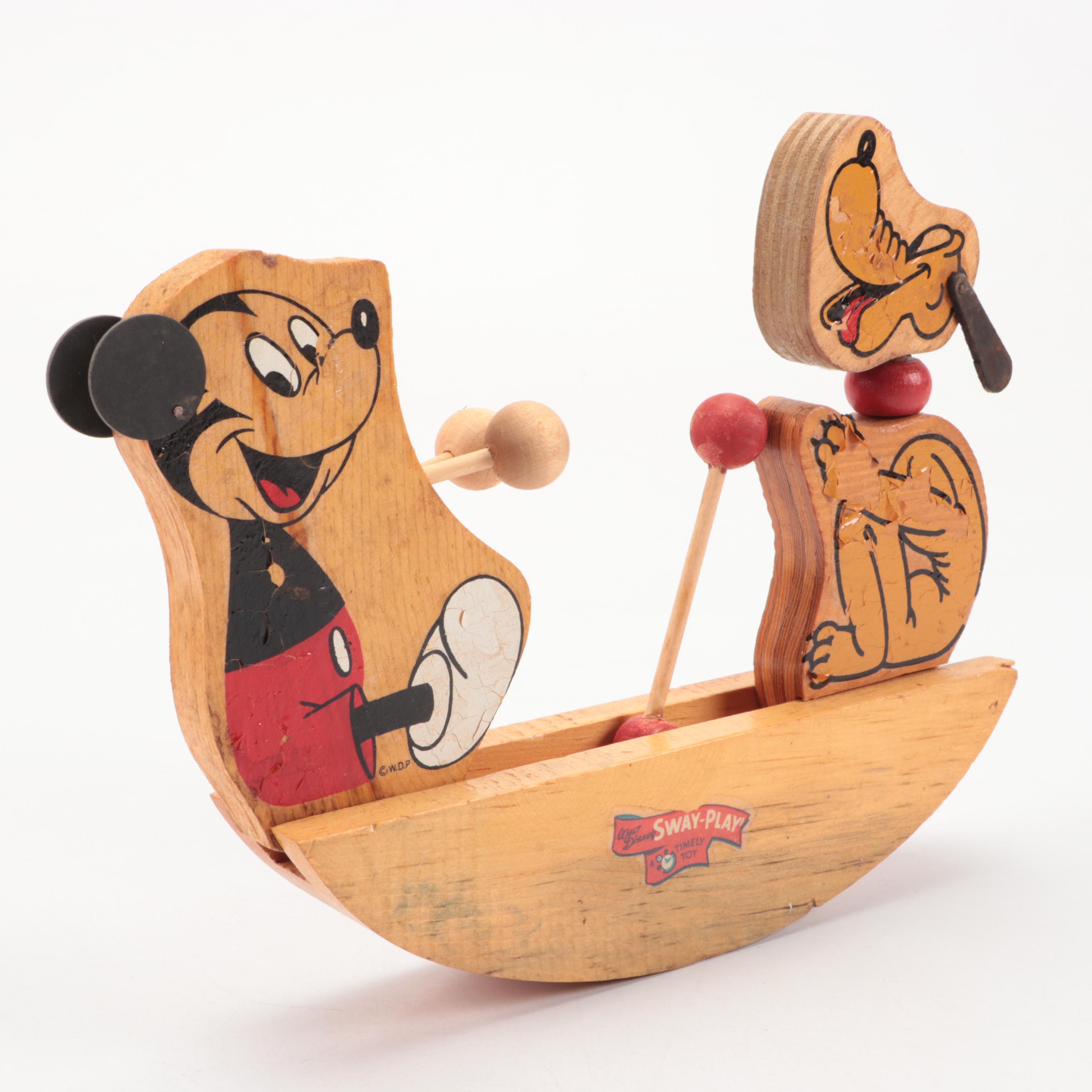 Timely Toys Walt Disney Way-Play Wooden Toy, Mid-20th Century