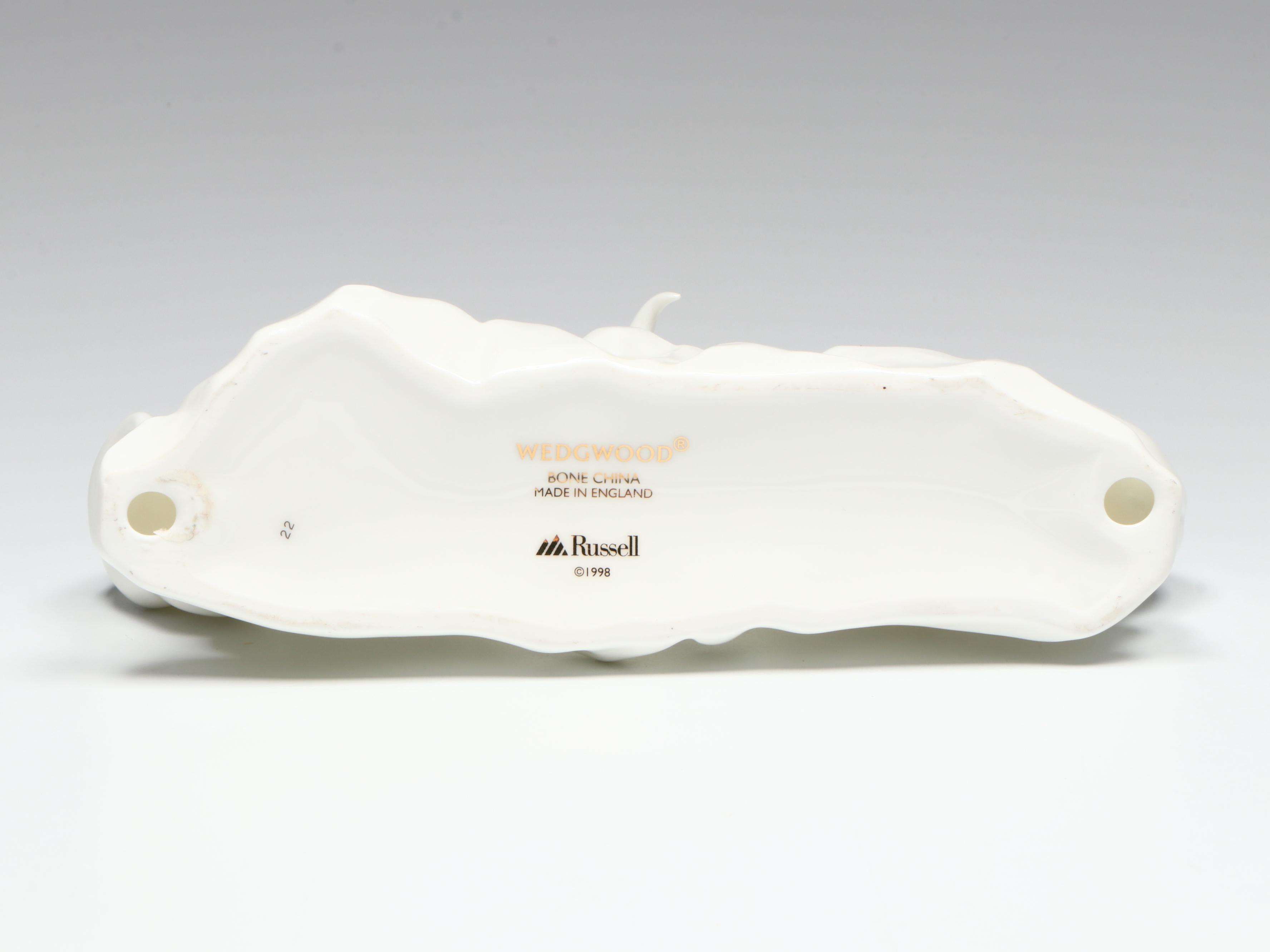 Seiko MCM Quartz Mantel Clock with Wedgwood Bone China Bull and Bear