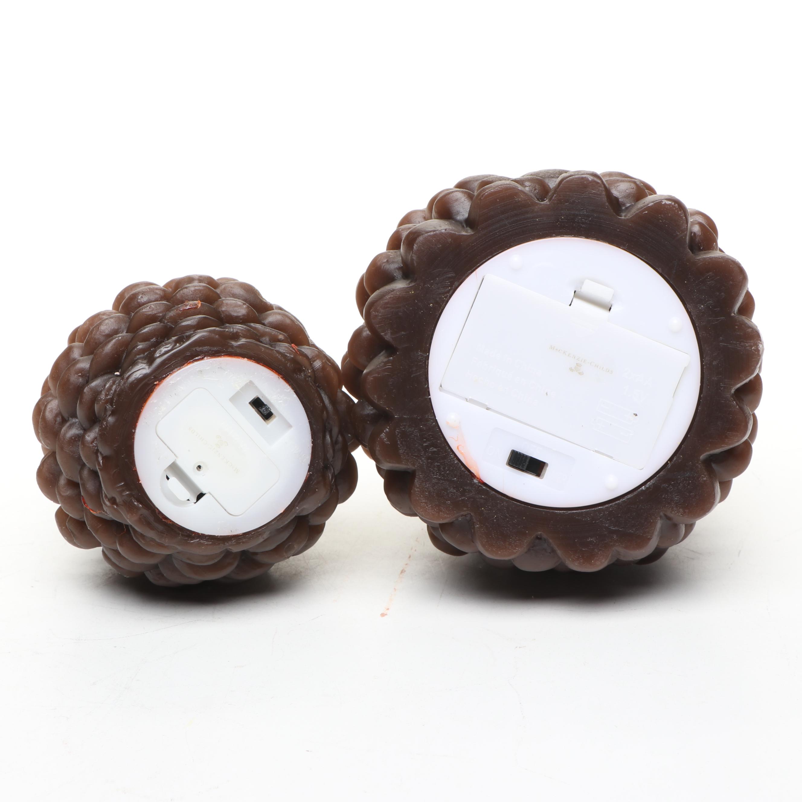 MacKenzie-Childs Wax Pinecone Flicker Candles