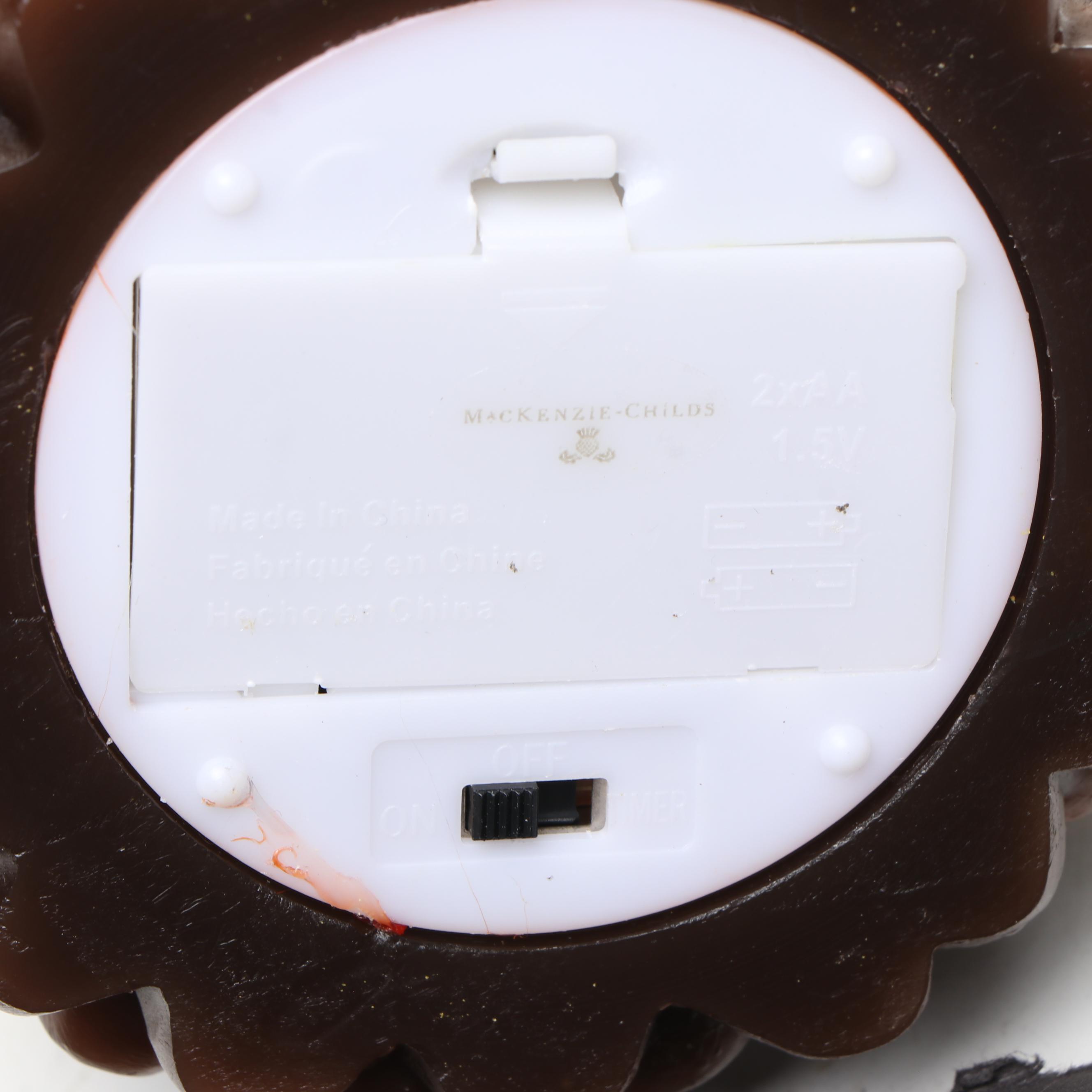 MacKenzie-Childs Wax Pinecone Flicker Candles