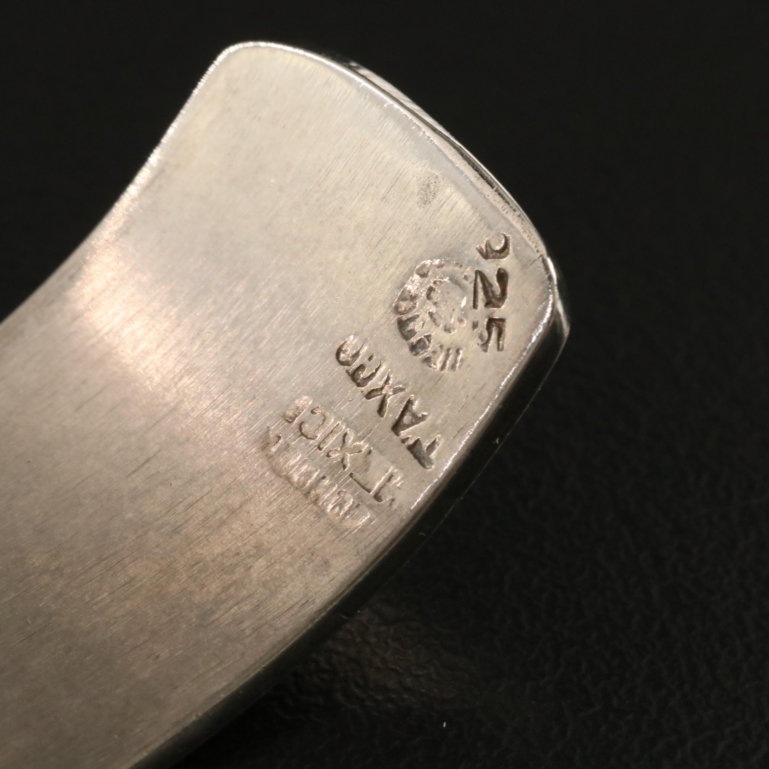 Mexican Sterling Faux Turquoise Cuff