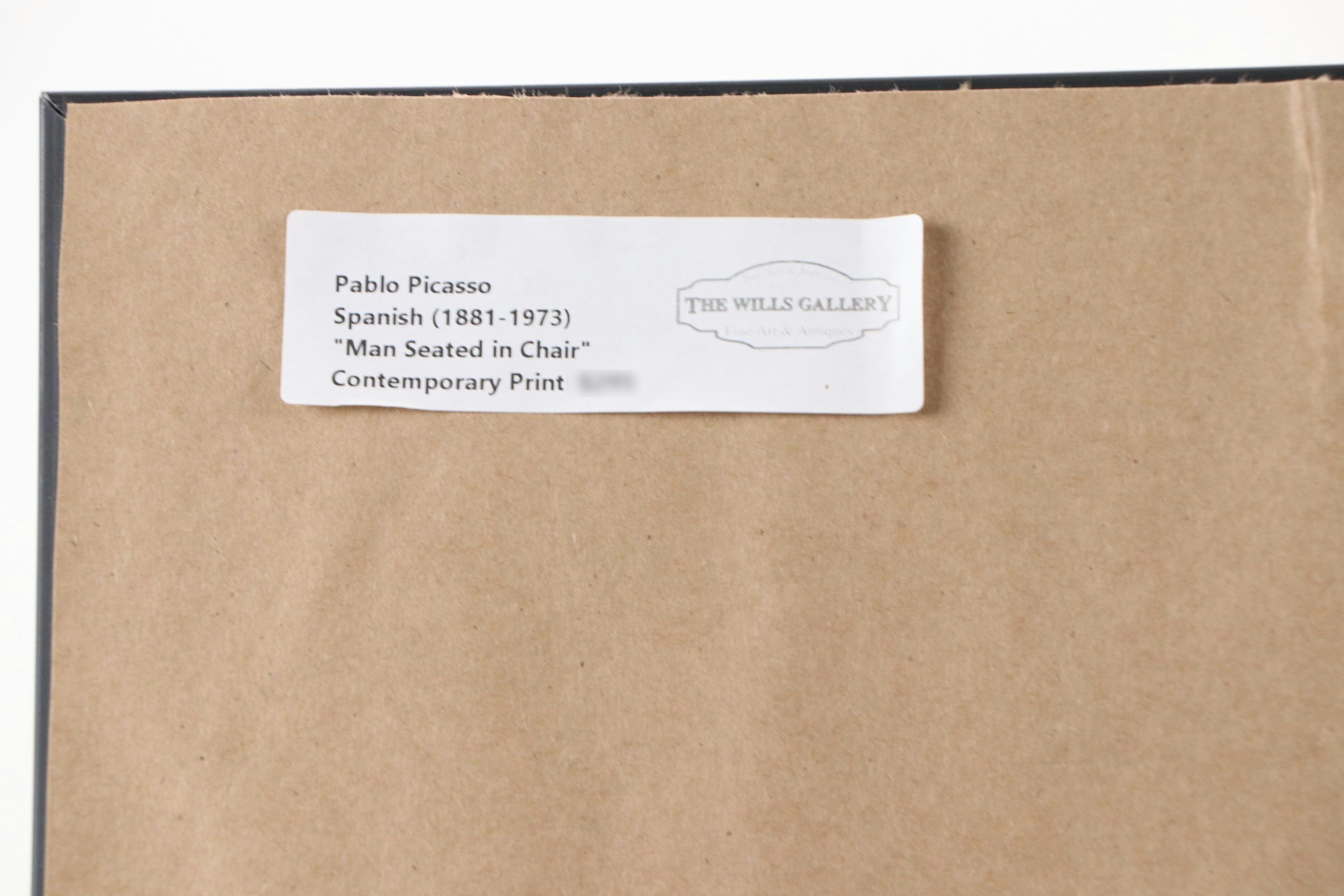 Offset Lithograph After Pablo Picasso "Man Seated in Chair," Late 20th - 21st C.