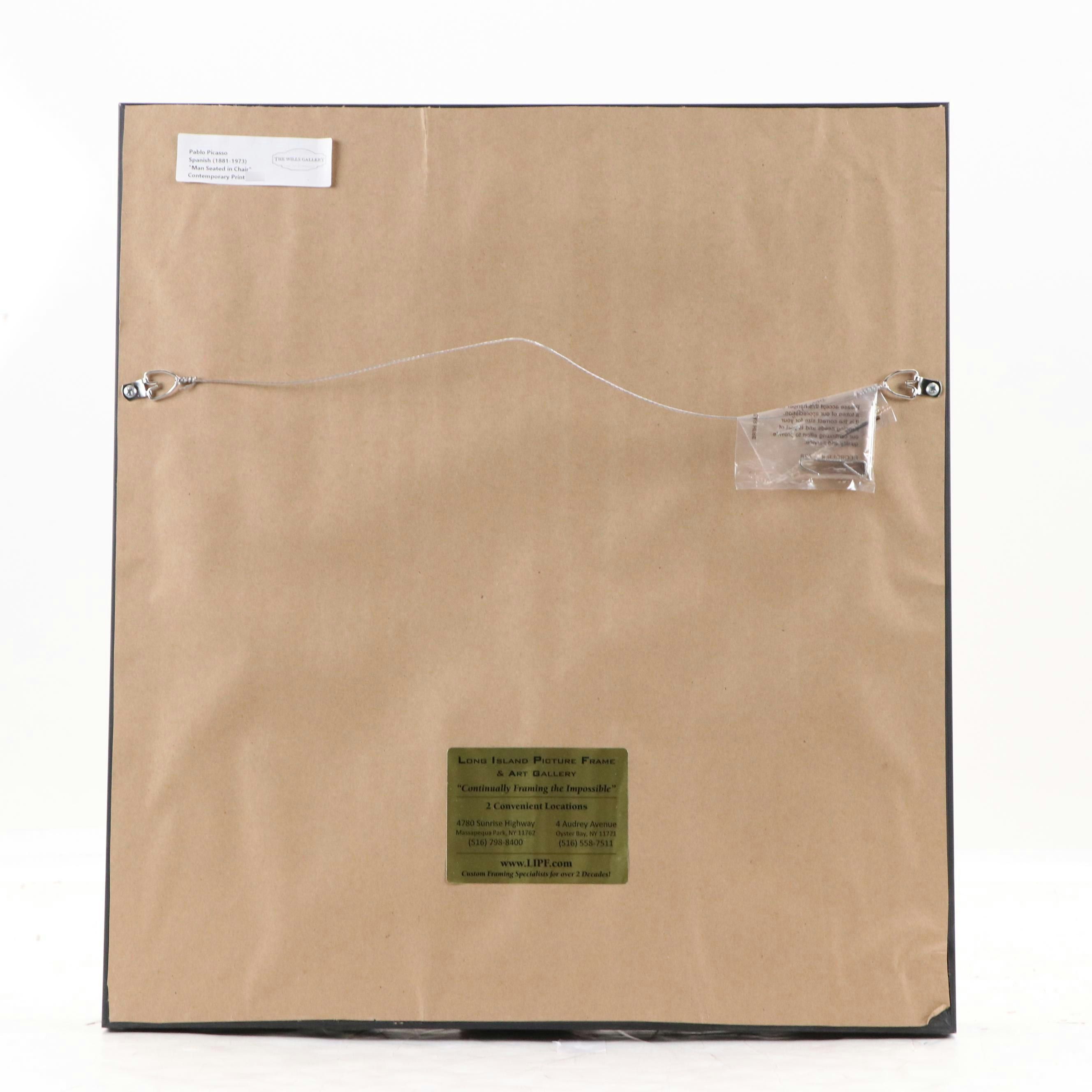 Offset Lithograph After Pablo Picasso "Man Seated in Chair," Late 20th - 21st C.