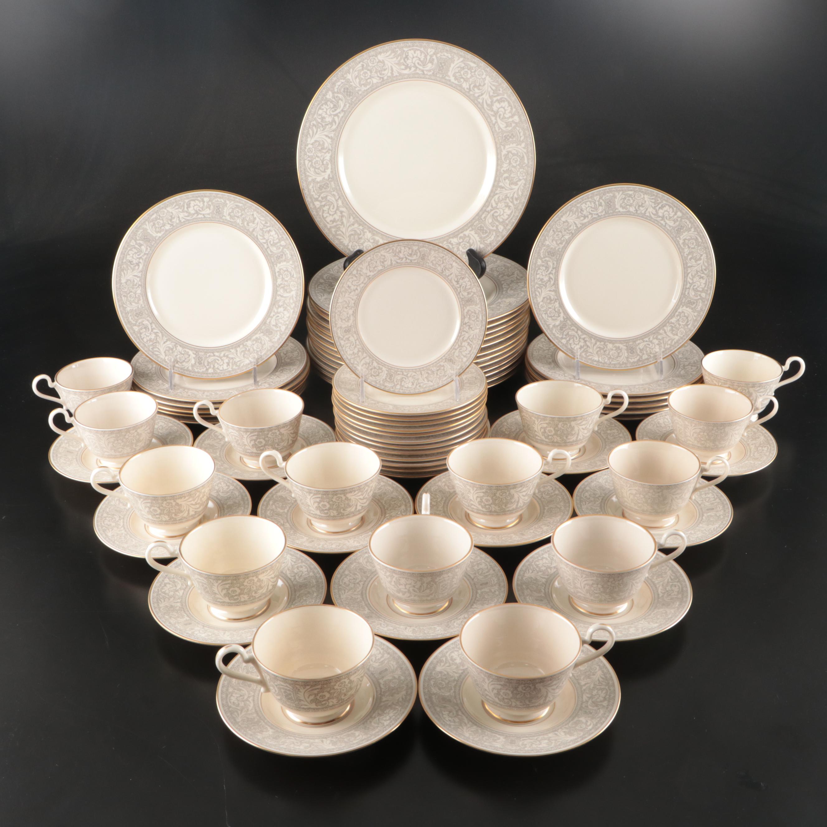 Franciscan "Renaissance Grey" Porcelain Tableware, Mid to Late 20th C.