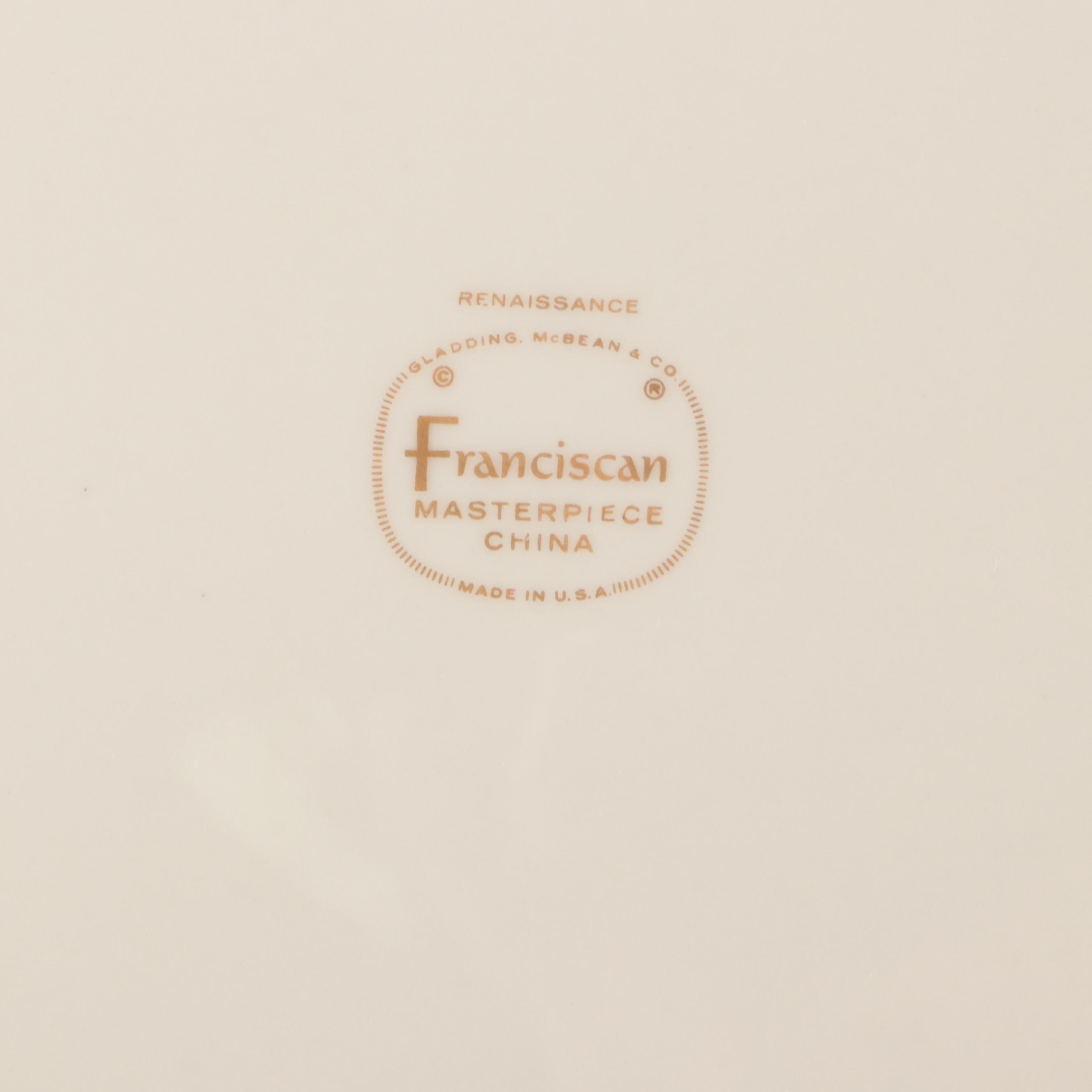 Franciscan "Renaissance Grey" Porcelain Tableware, Mid to Late 20th C.