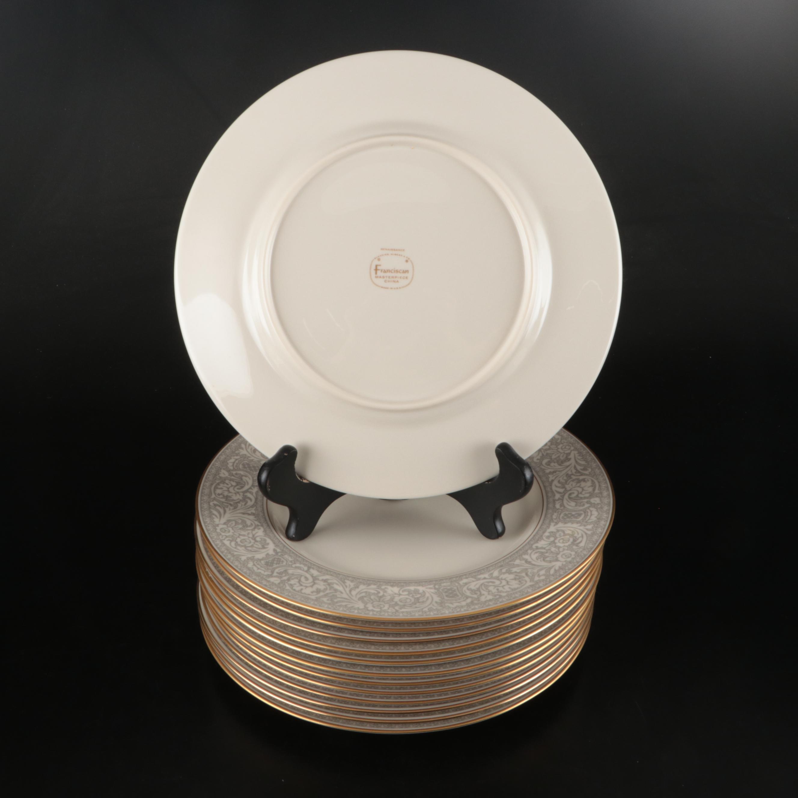 Franciscan "Renaissance Grey" Porcelain Tableware, Mid to Late 20th C.