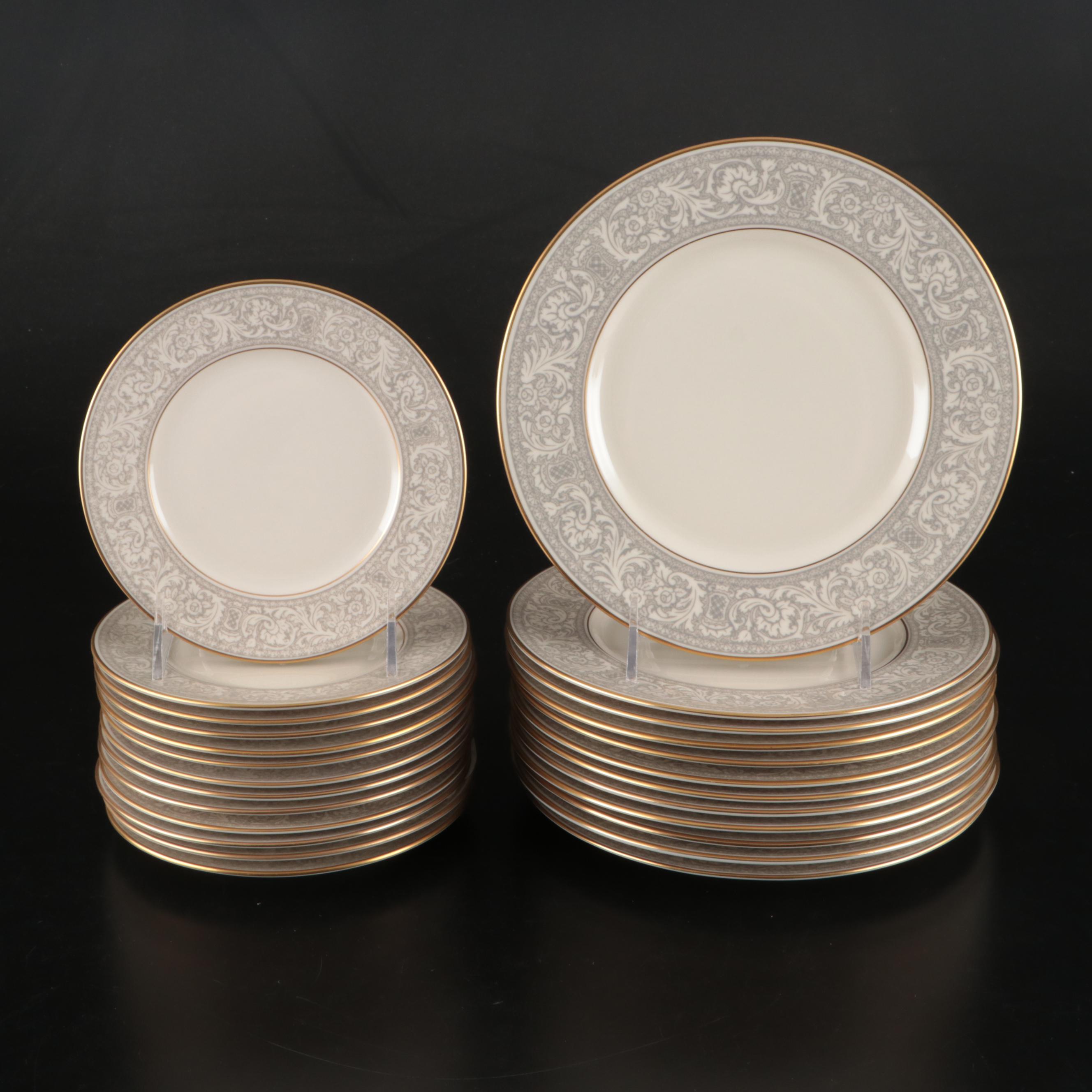 Franciscan "Renaissance Grey" Porcelain Tableware, Mid to Late 20th C.