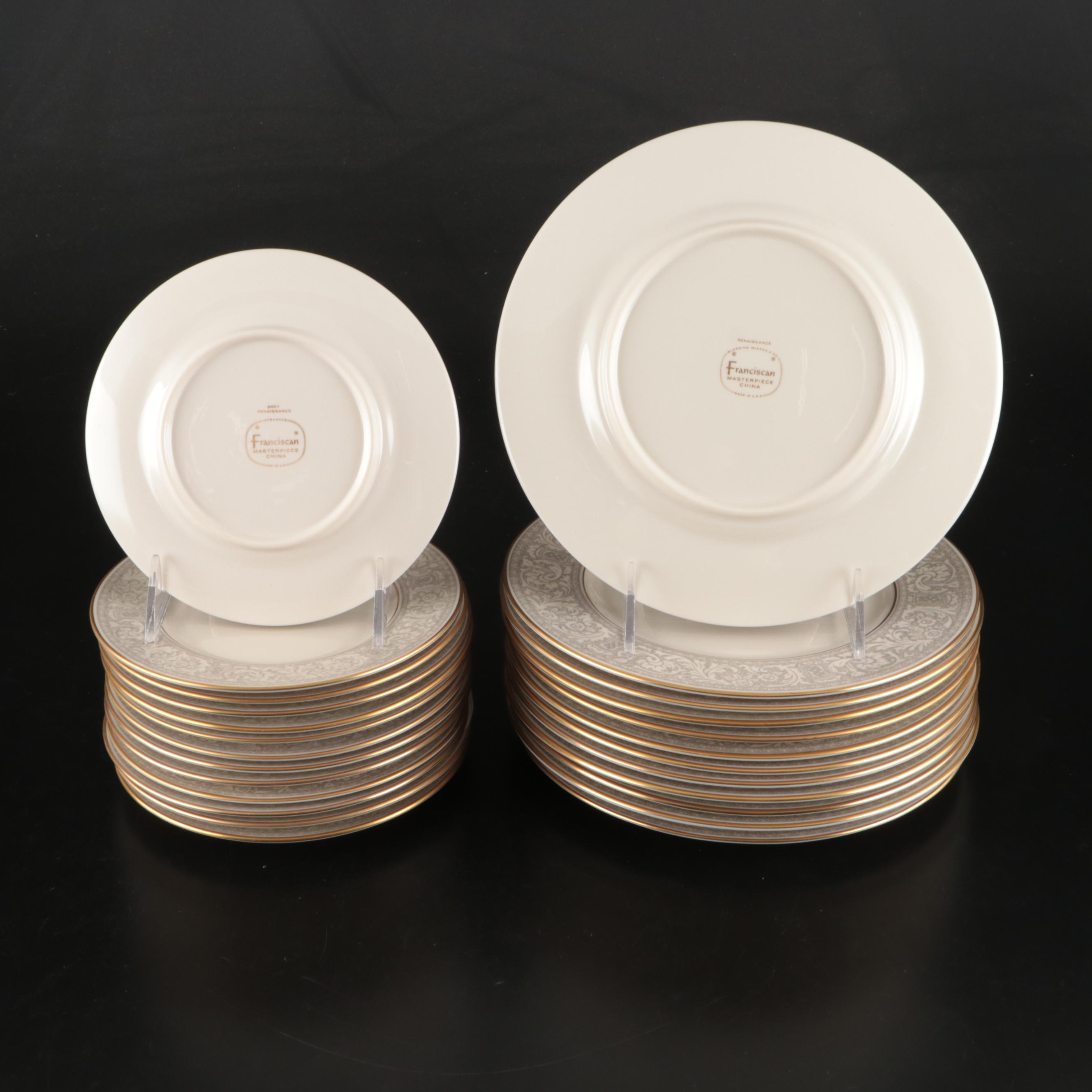 Franciscan "Renaissance Grey" Porcelain Tableware, Mid to Late 20th C.