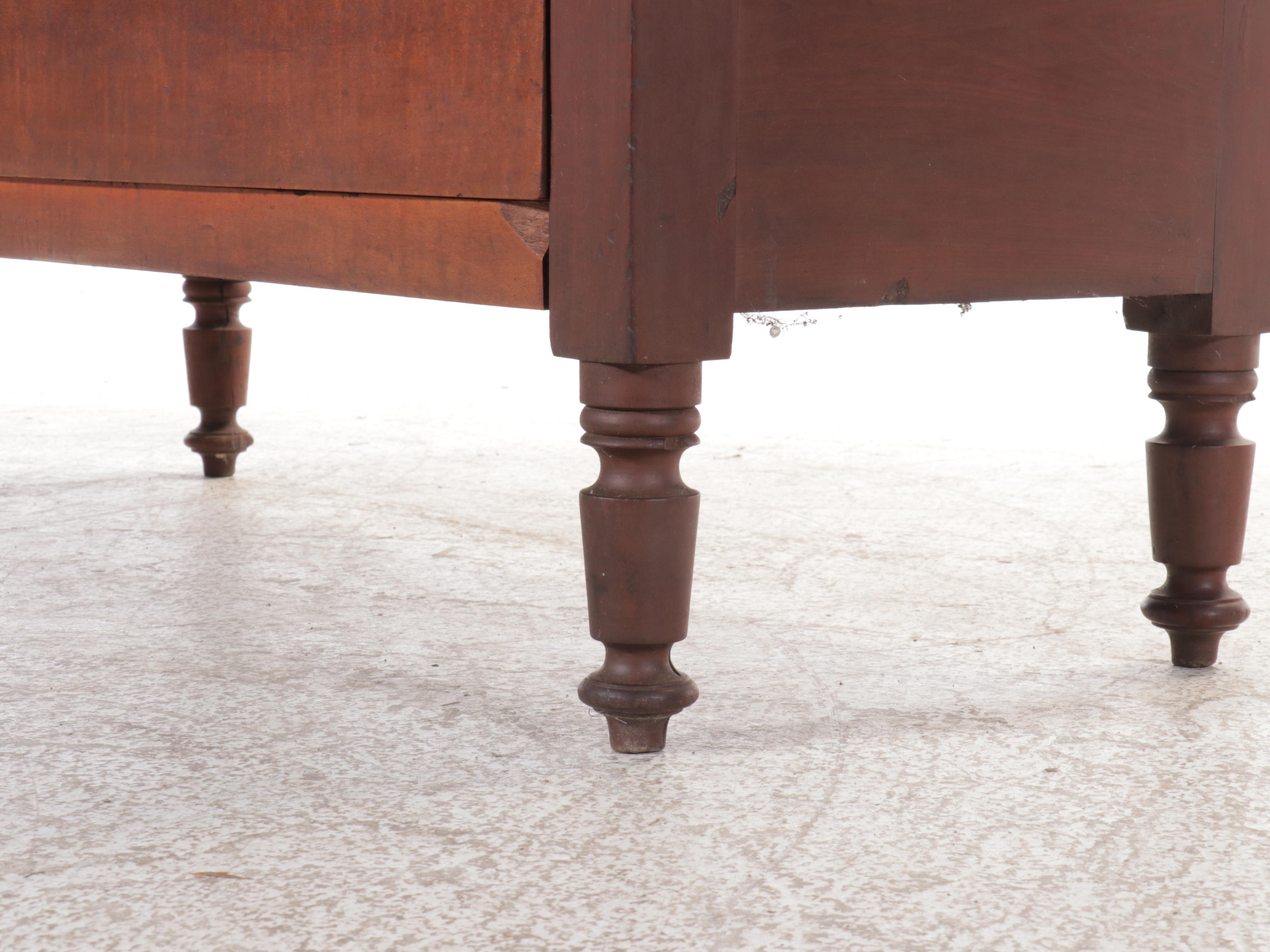 American Curly Maple and Cherry Chest of Drawers, Early 19th Century