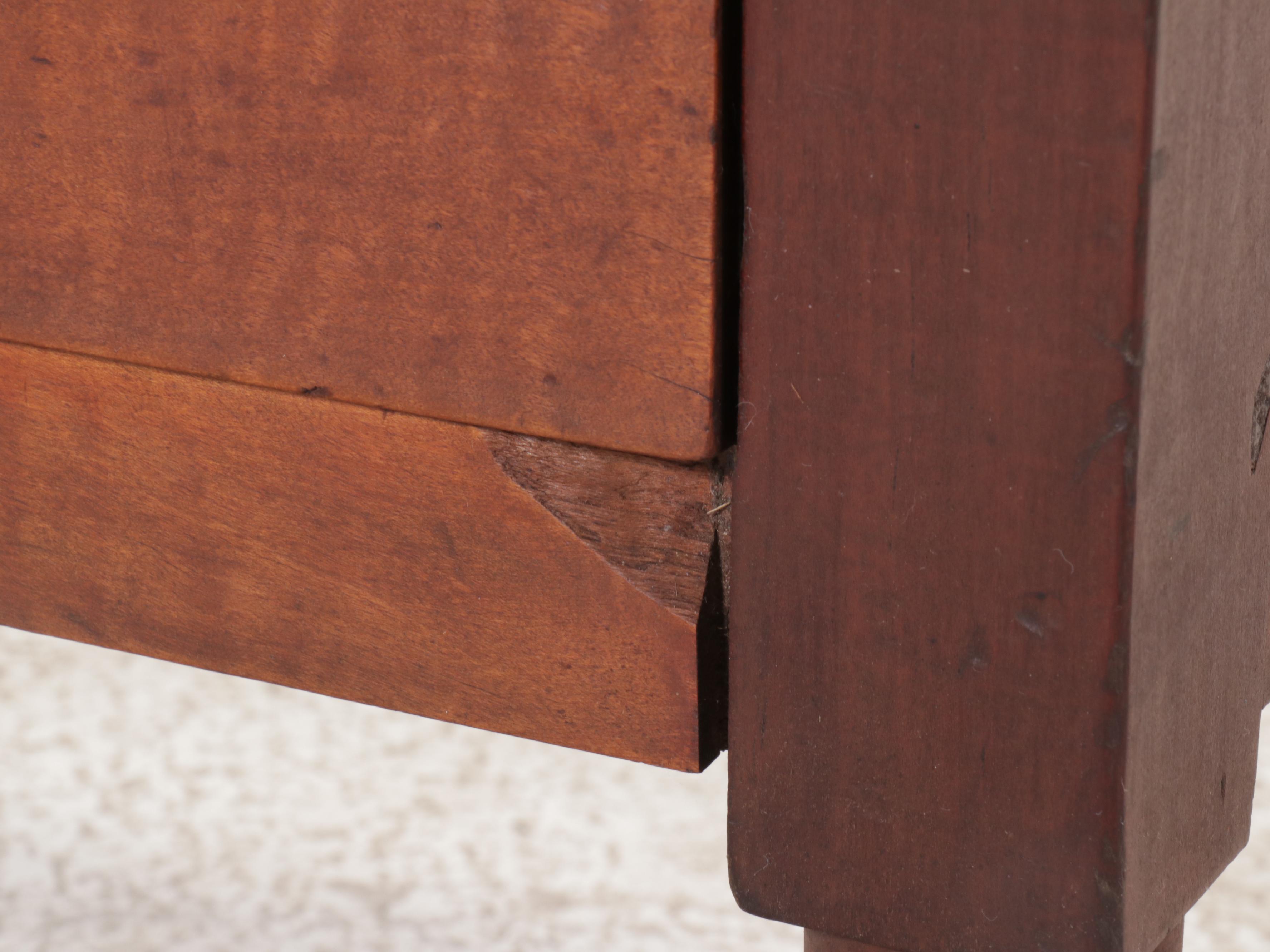American Curly Maple and Cherry Chest of Drawers, Early 19th Century