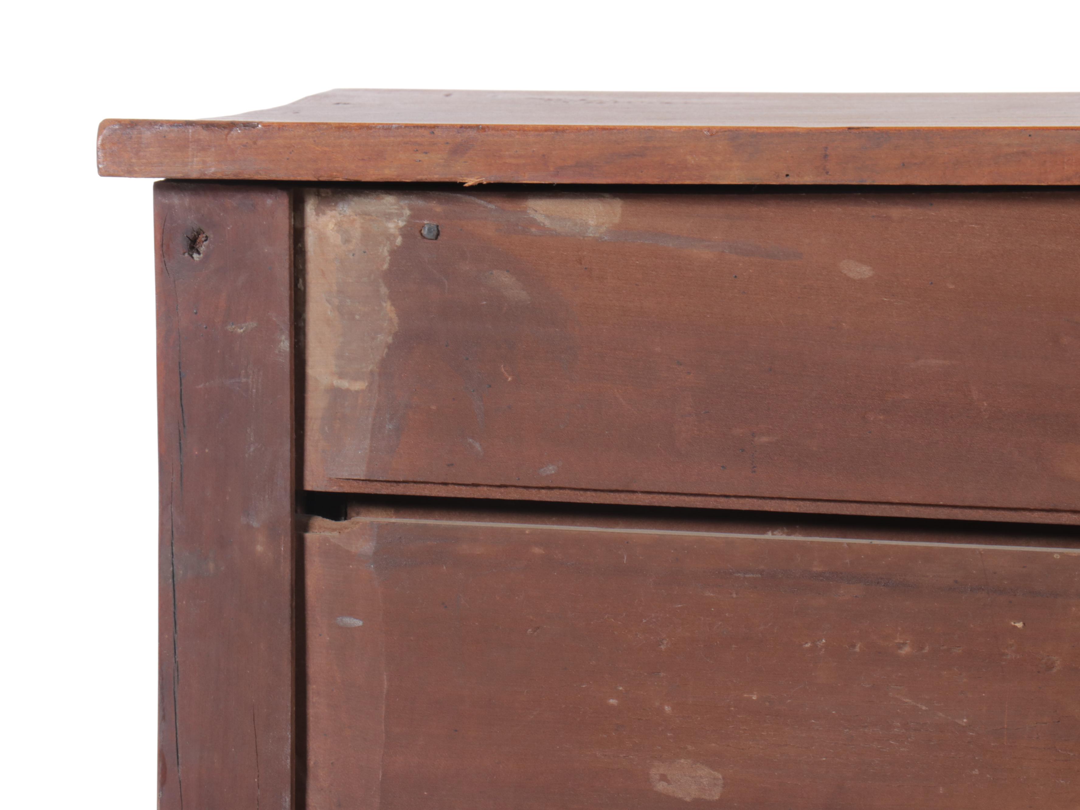 American Curly Maple and Cherry Chest of Drawers, Early 19th Century