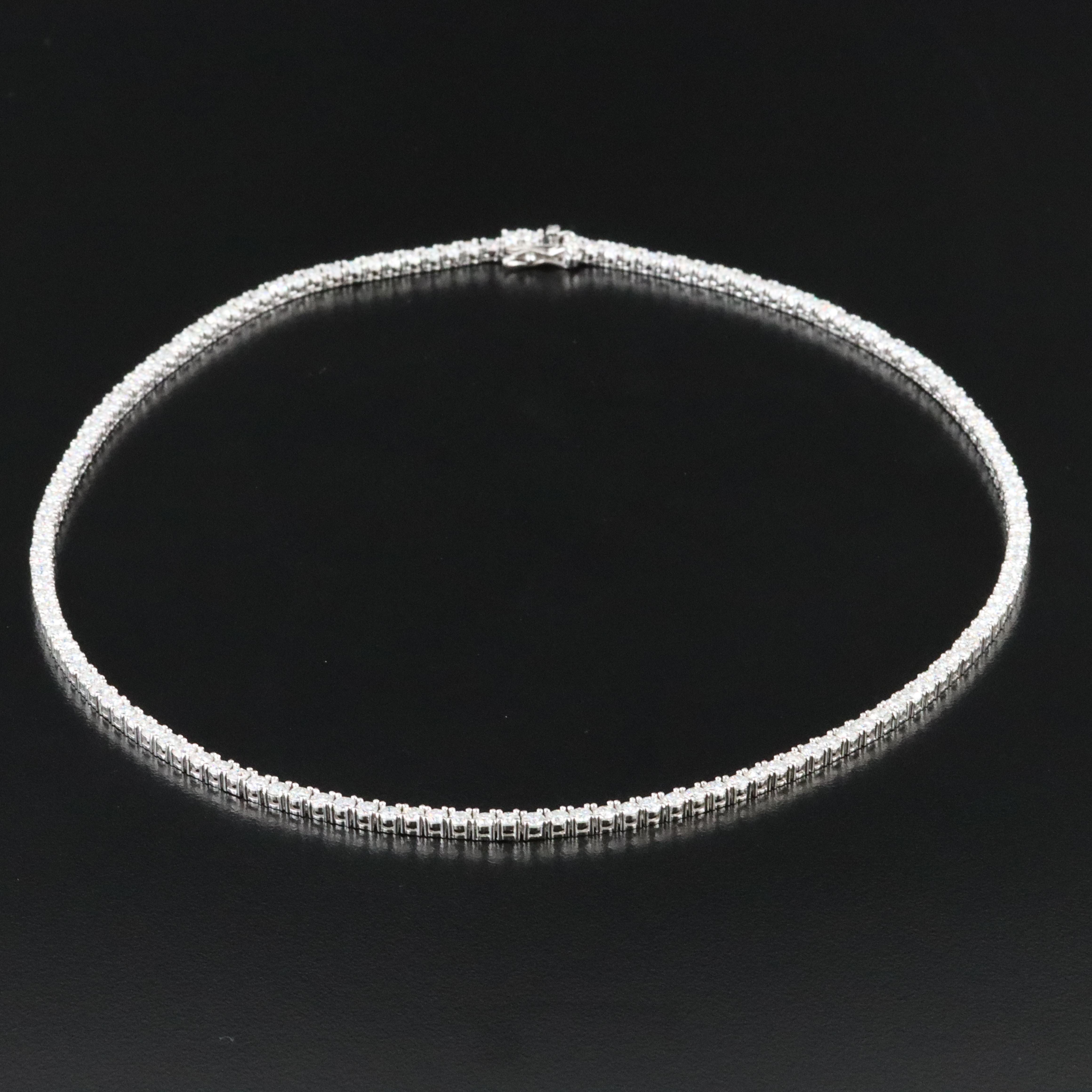 Sterling Moissanite Line Necklace