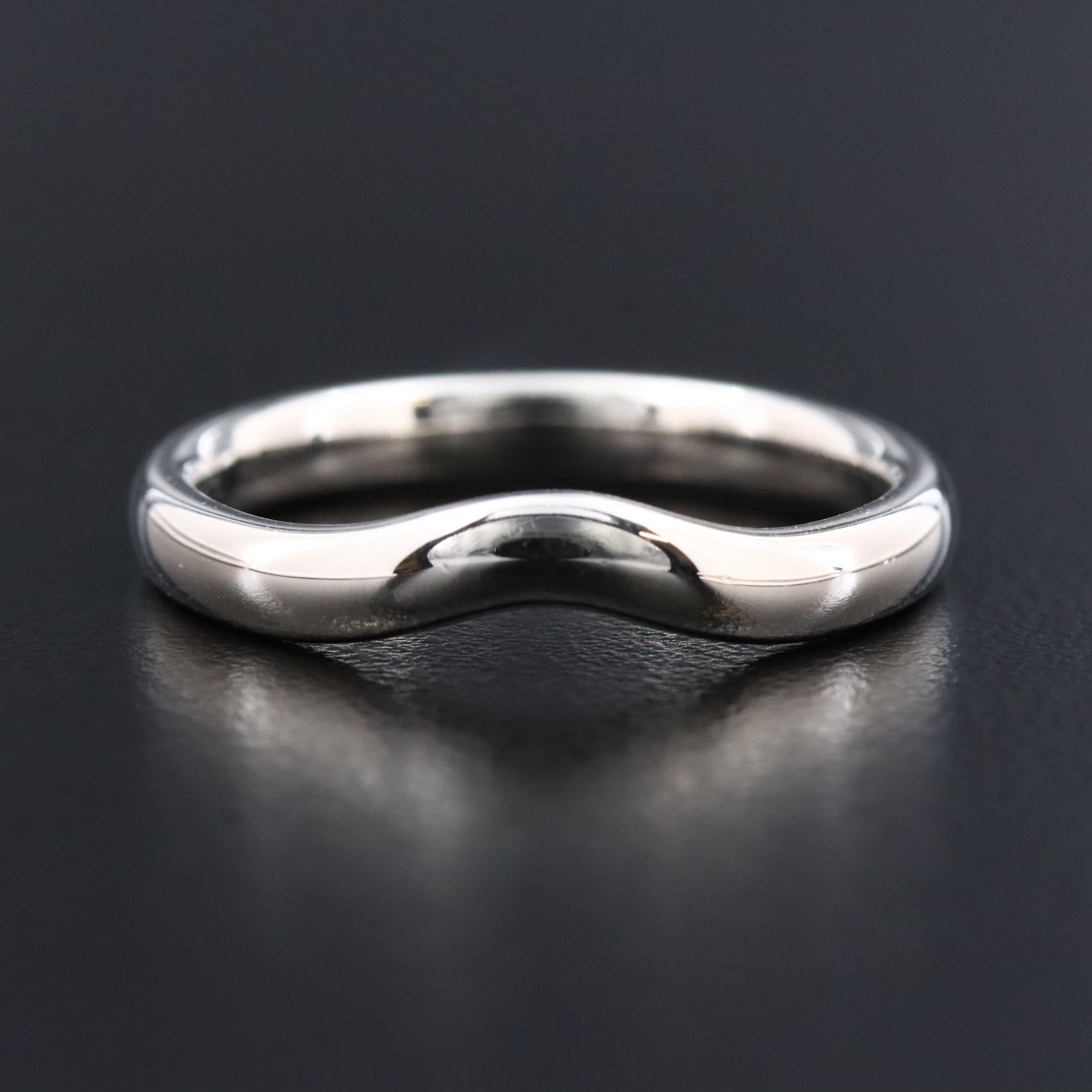 Elsa Peretti for Tiffany & Co. Platinum Curved Band